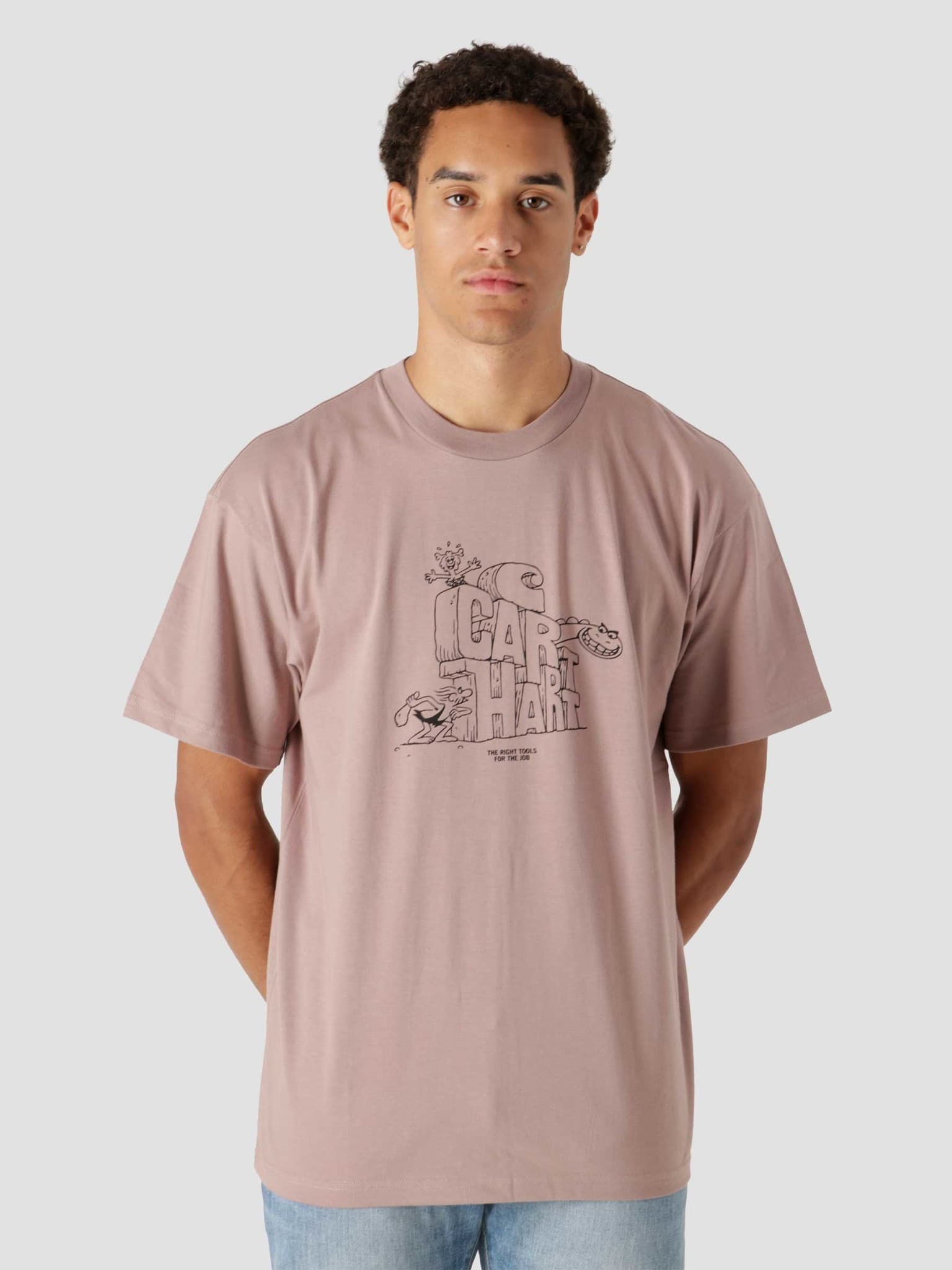 Stoneage T-Shirt Earthy Pink Black I029623