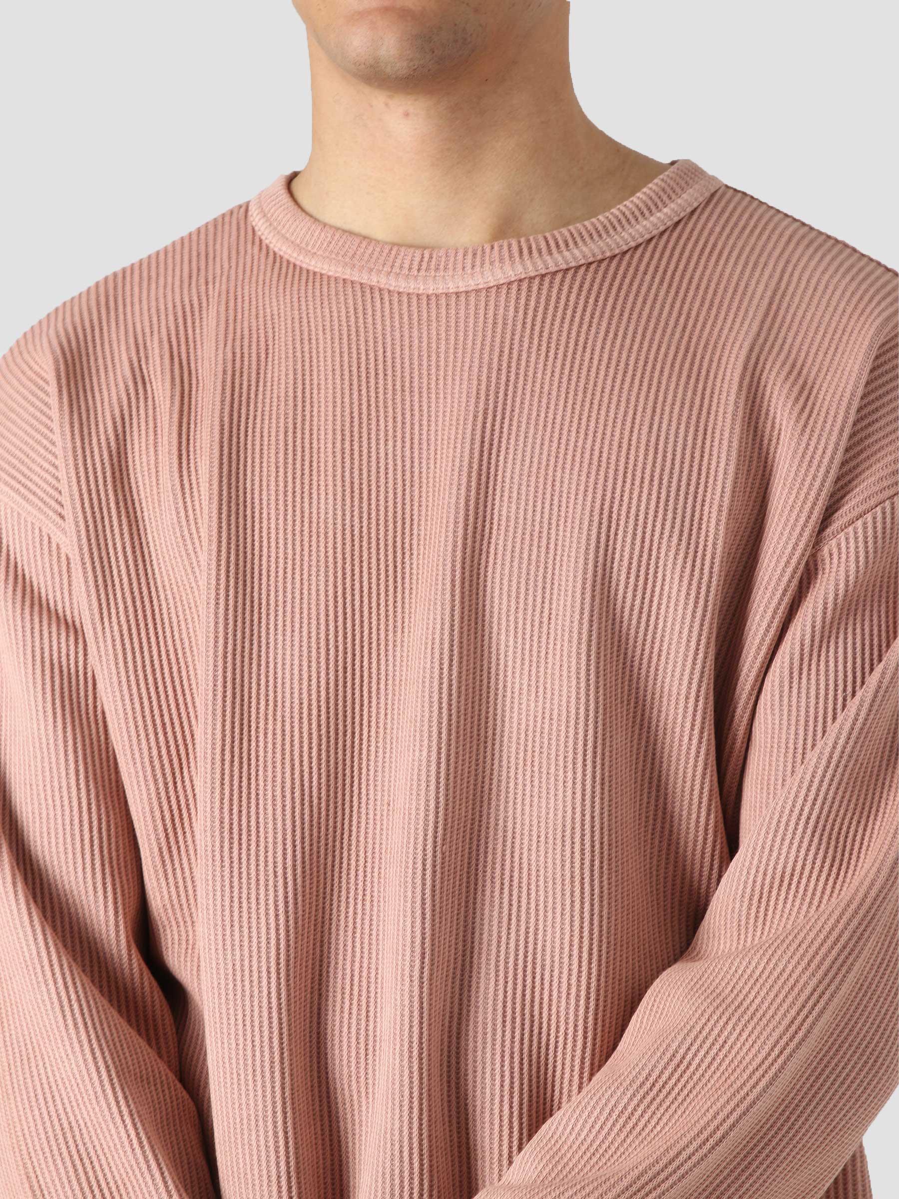 Classic Natural Dye Waffle Crew Canyon Coral H54446