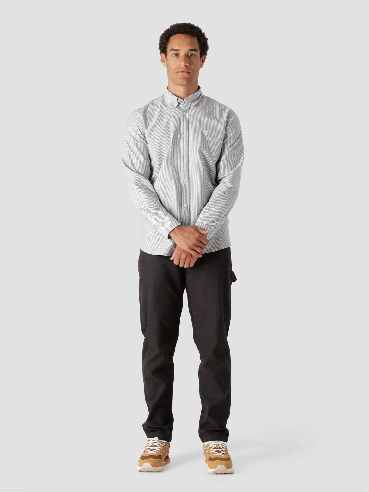 Longsleeve Duffield Shirt Duffield Stripe Black White I025245-8990