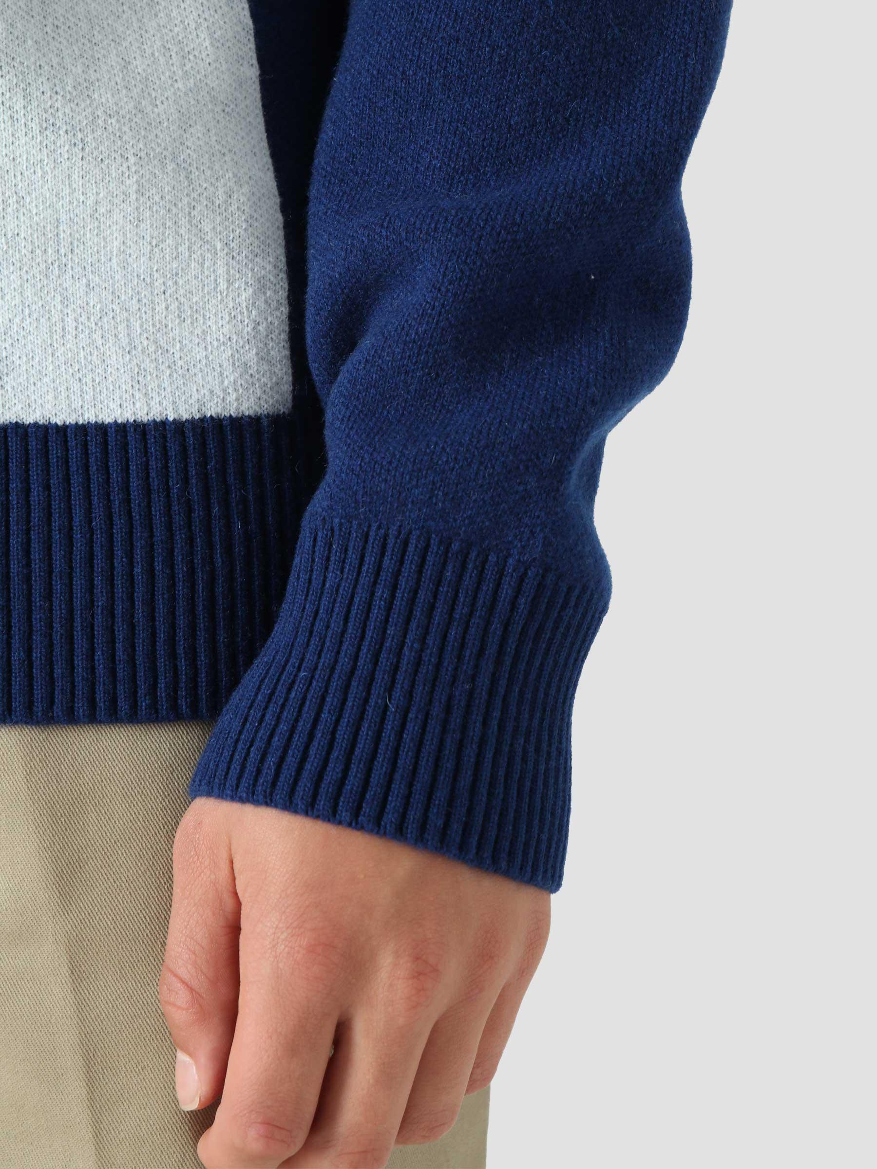 Koloman Knit Sweater Navy White AW21-031K