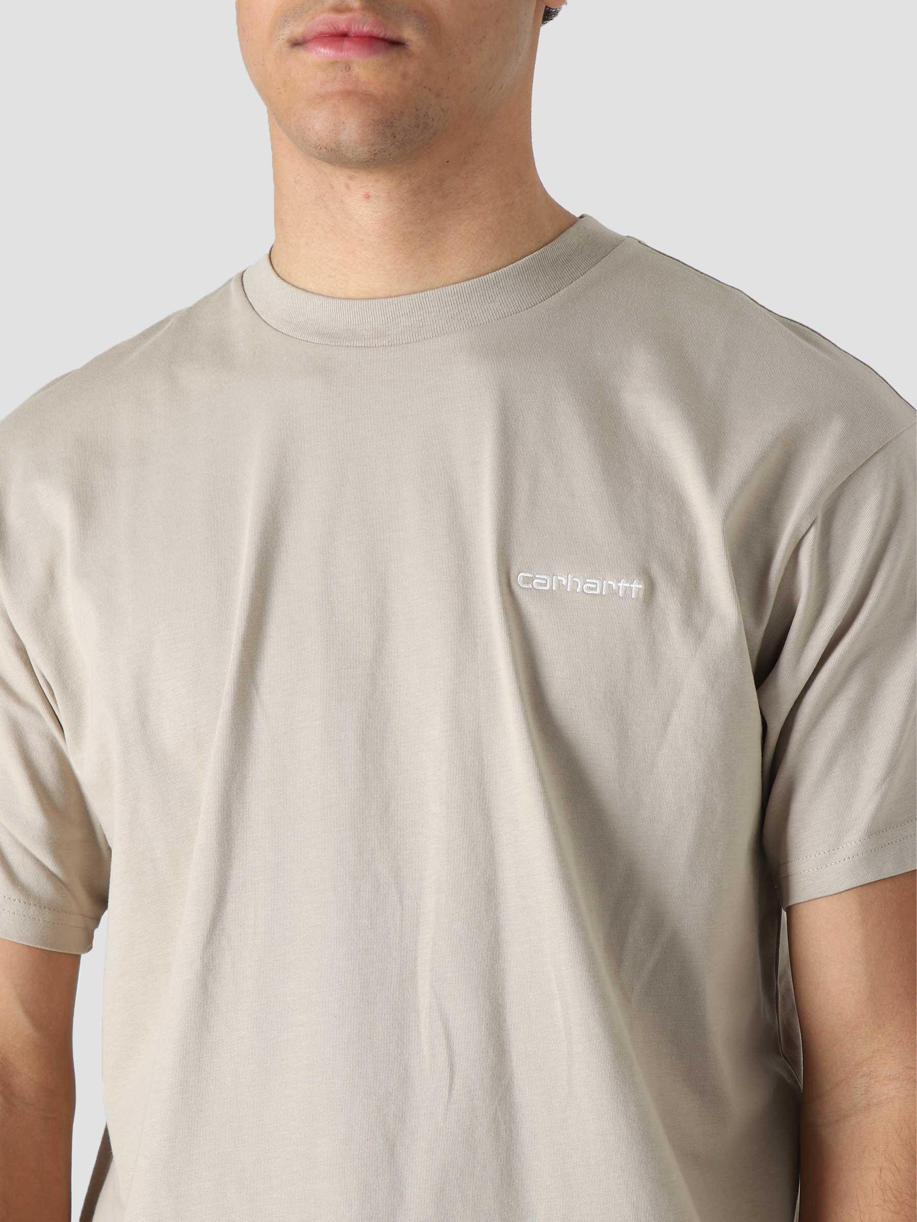 S/S Script Embroidery T-Shirt Wall Wax I025778-0QSXX