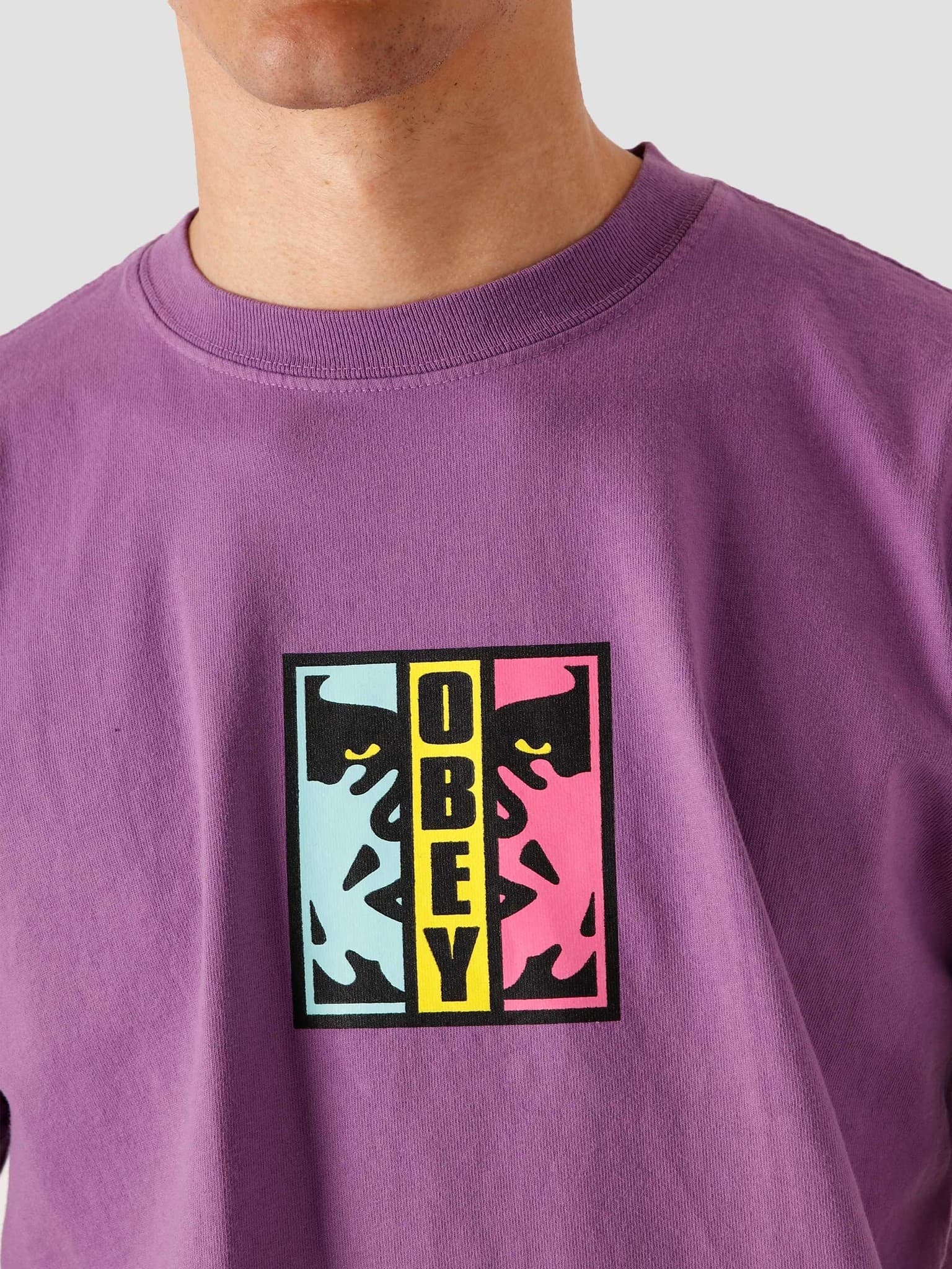 Obey Divided T-Shirt Purple Nitro 166912590-PRN