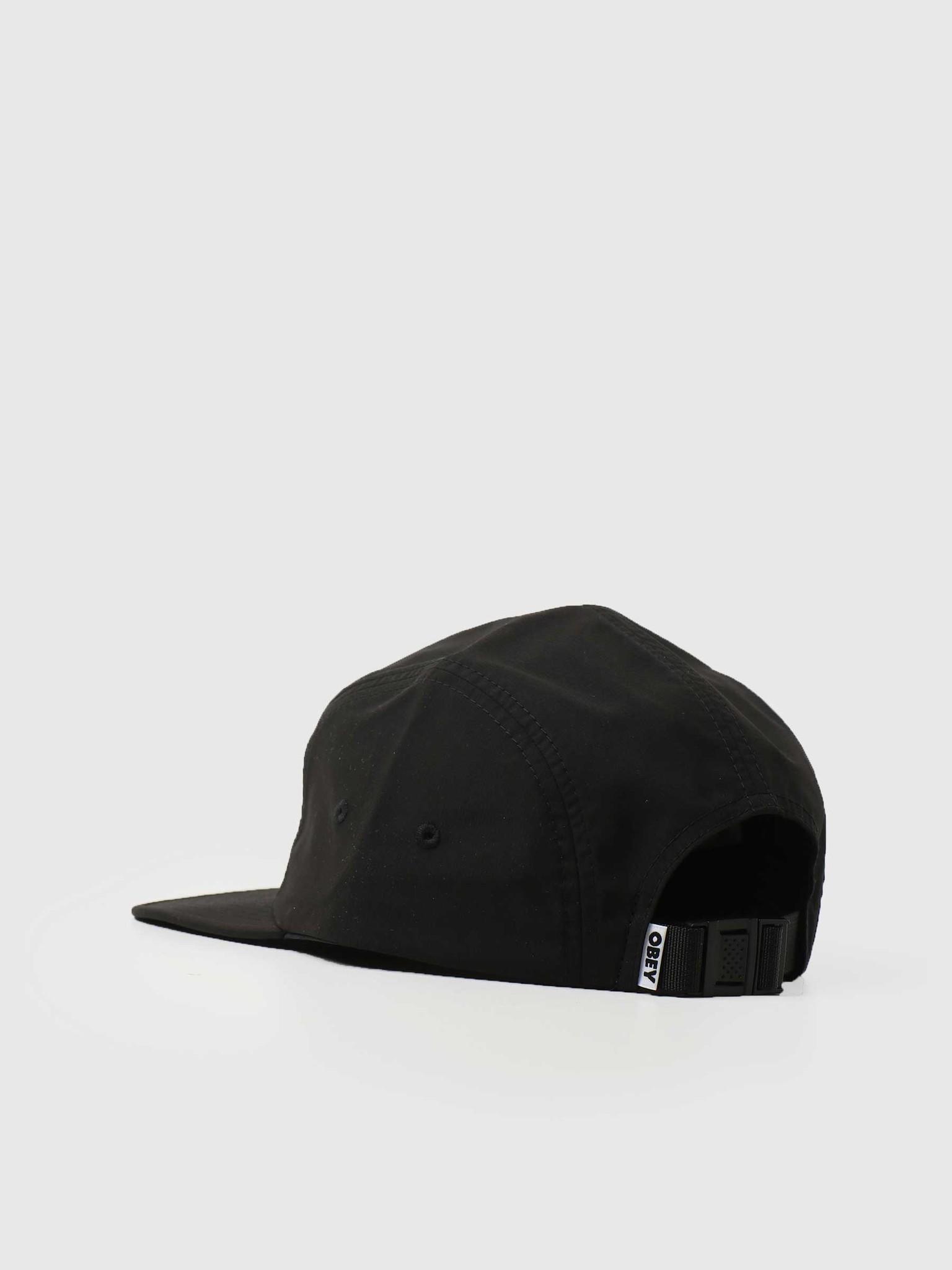 Bold Ripstop Camp Hat 5 Panel Hat (Or Camp) Black 100490075