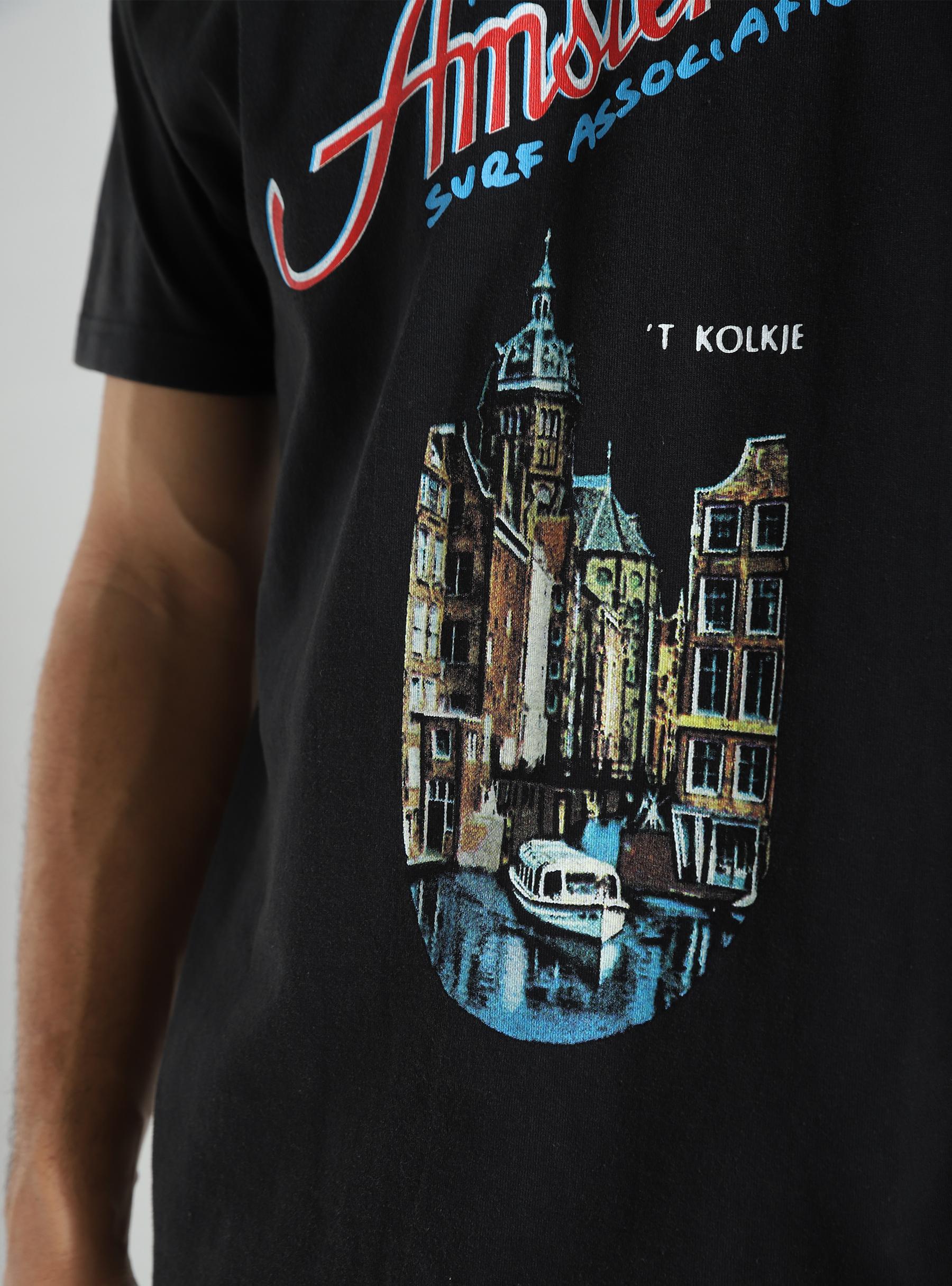 Amsterdam Letter T-shirt Black 2401138001