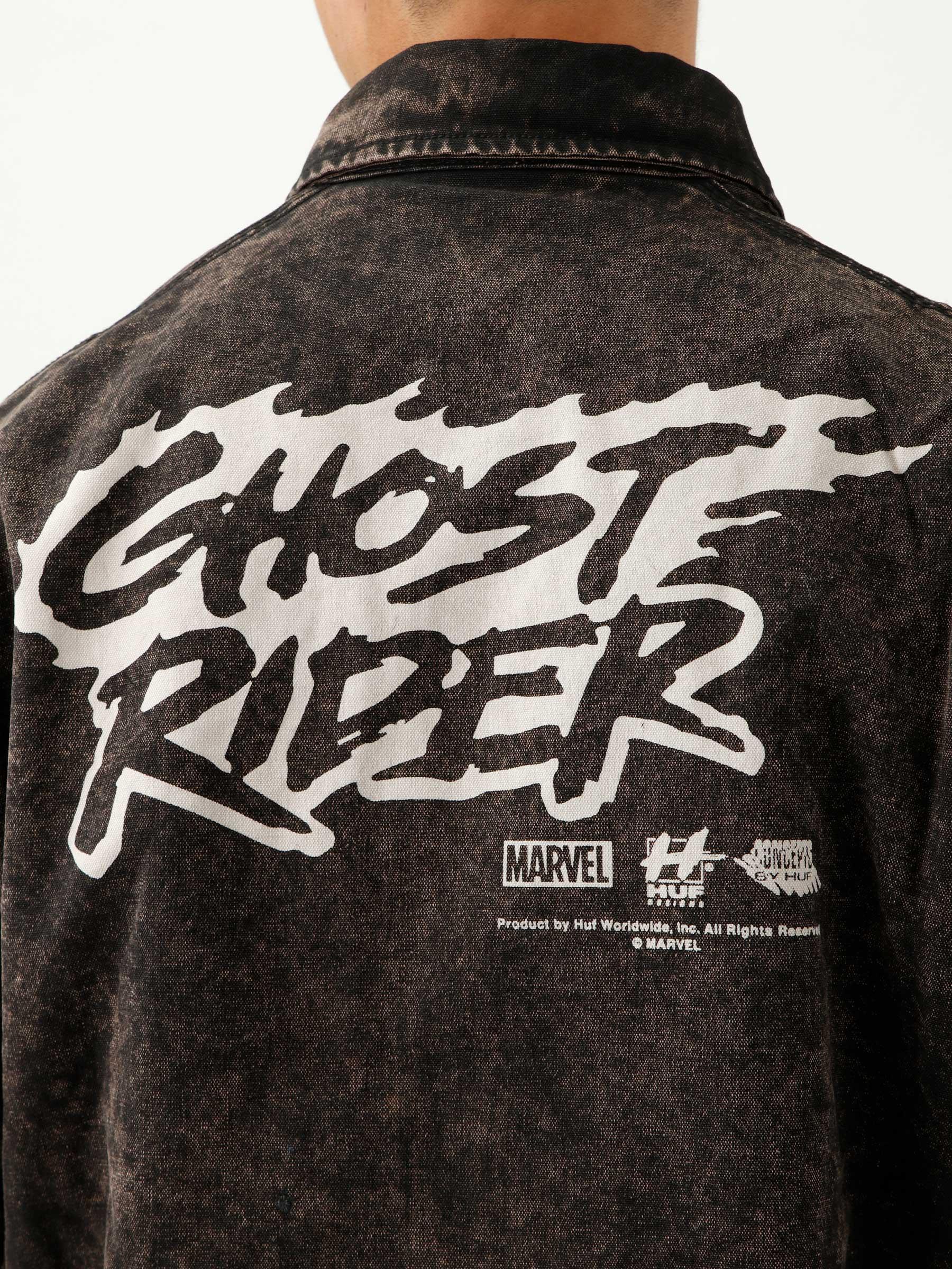 Marvel Ghost Rider Work Jacket Washed Black JK00383