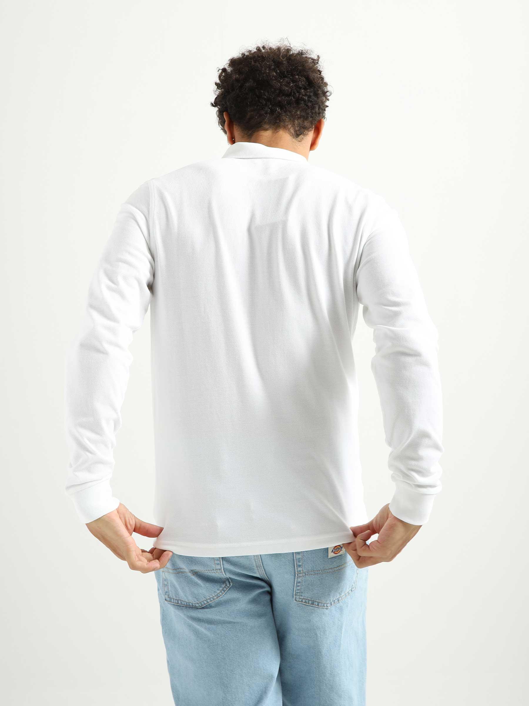 Ls Plain Fred Perry Shirt White M6006-100