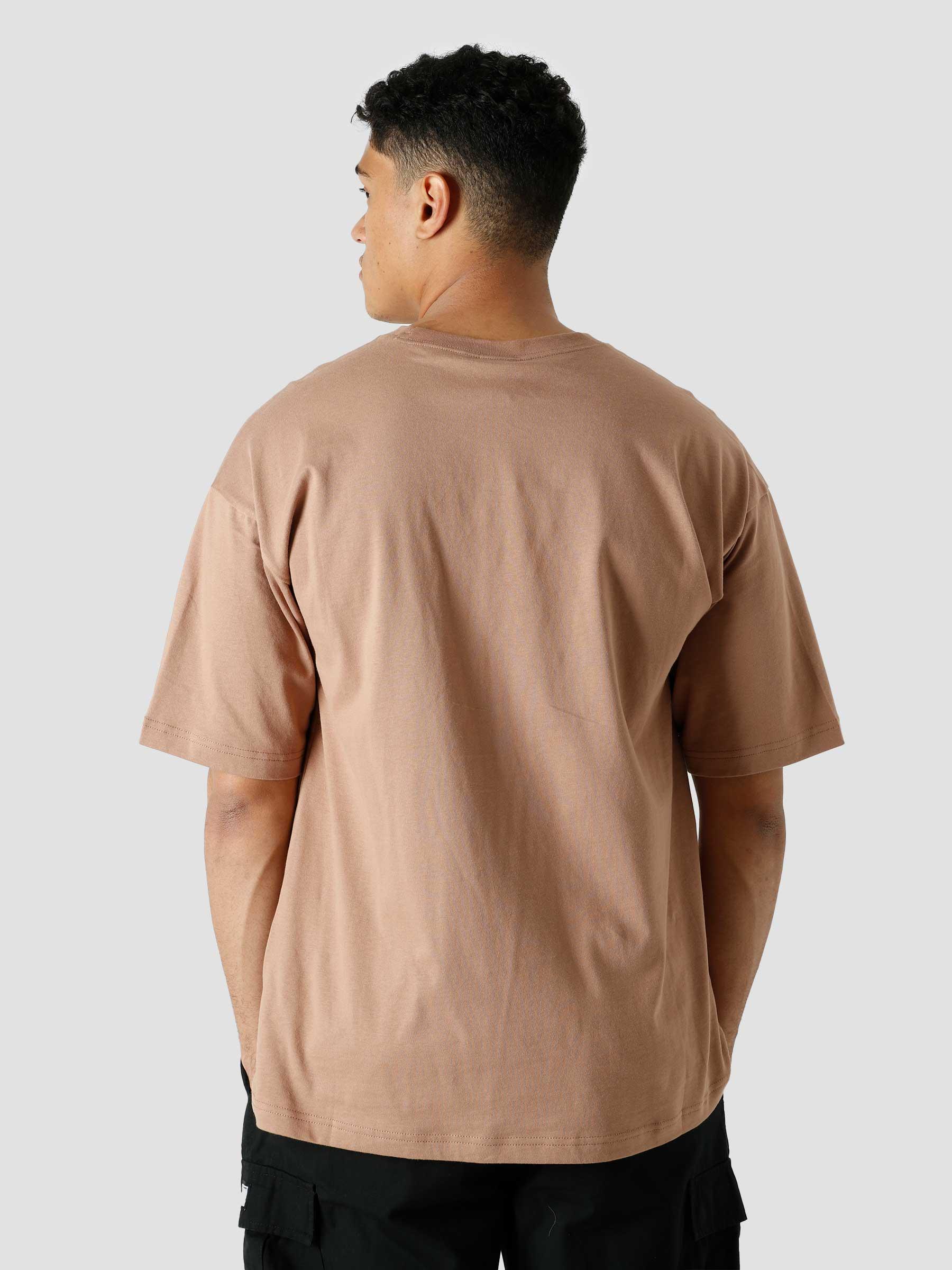 Athletic Jersey Combed  Crewneck T-Shirt Brown 216548-MS036