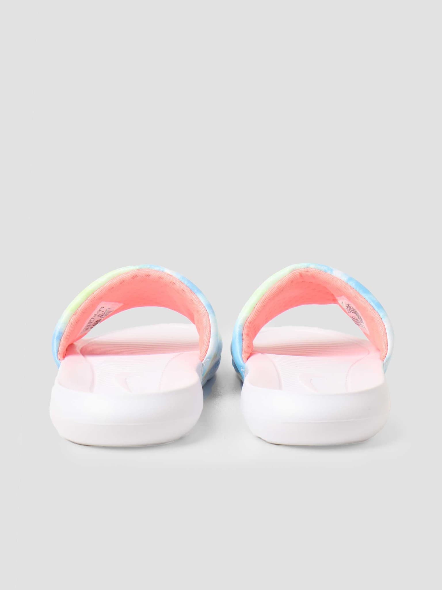W Nike Victori One Slide Print White White Bright Mango Sapphire CN9676-101