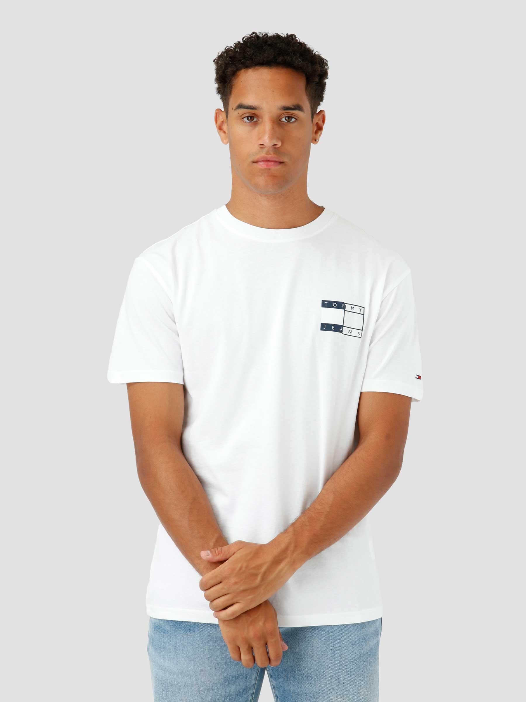 Tommy Jeans TJM Twisted Flag T-shirt White - Freshcotton