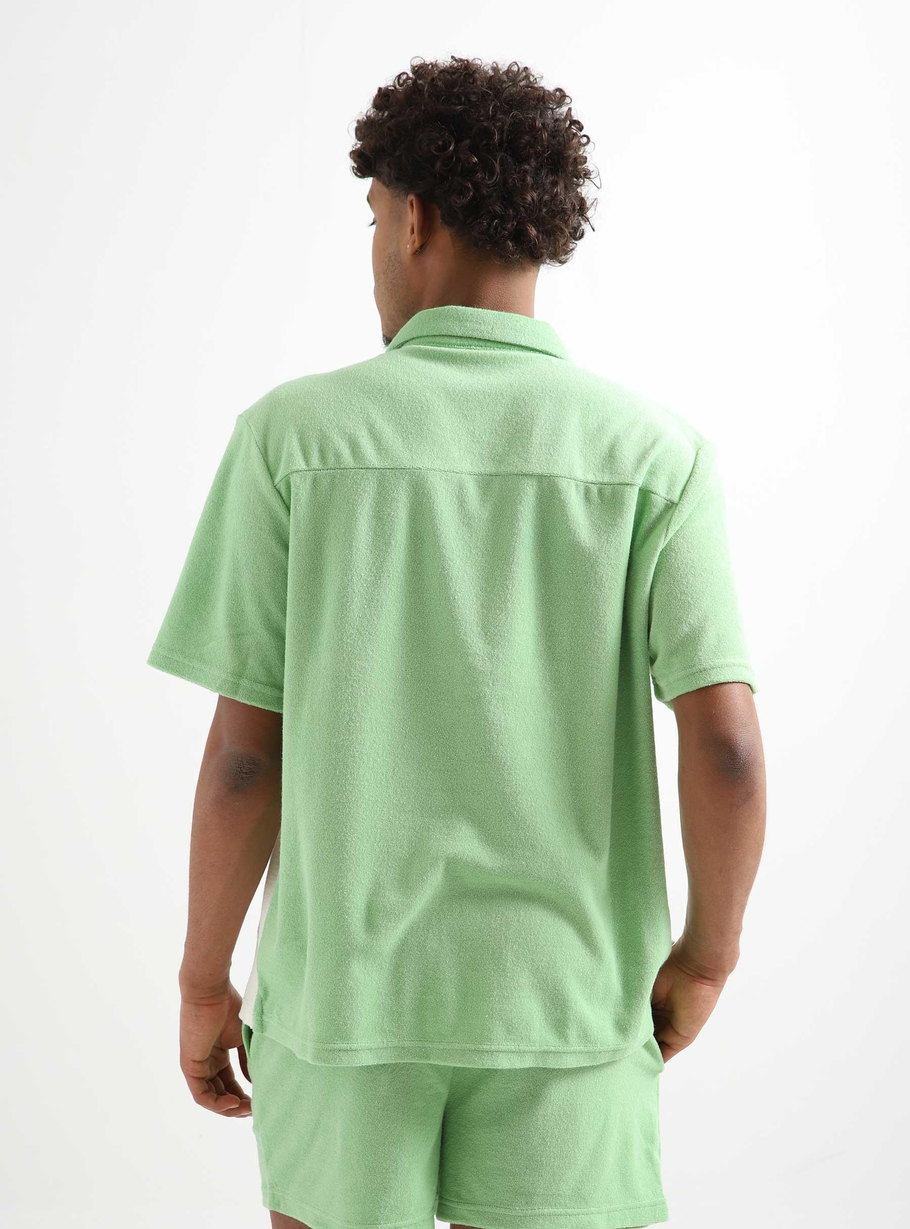 Tano Shortsleeve Shirt Quiet Green Gardenia 18431-822