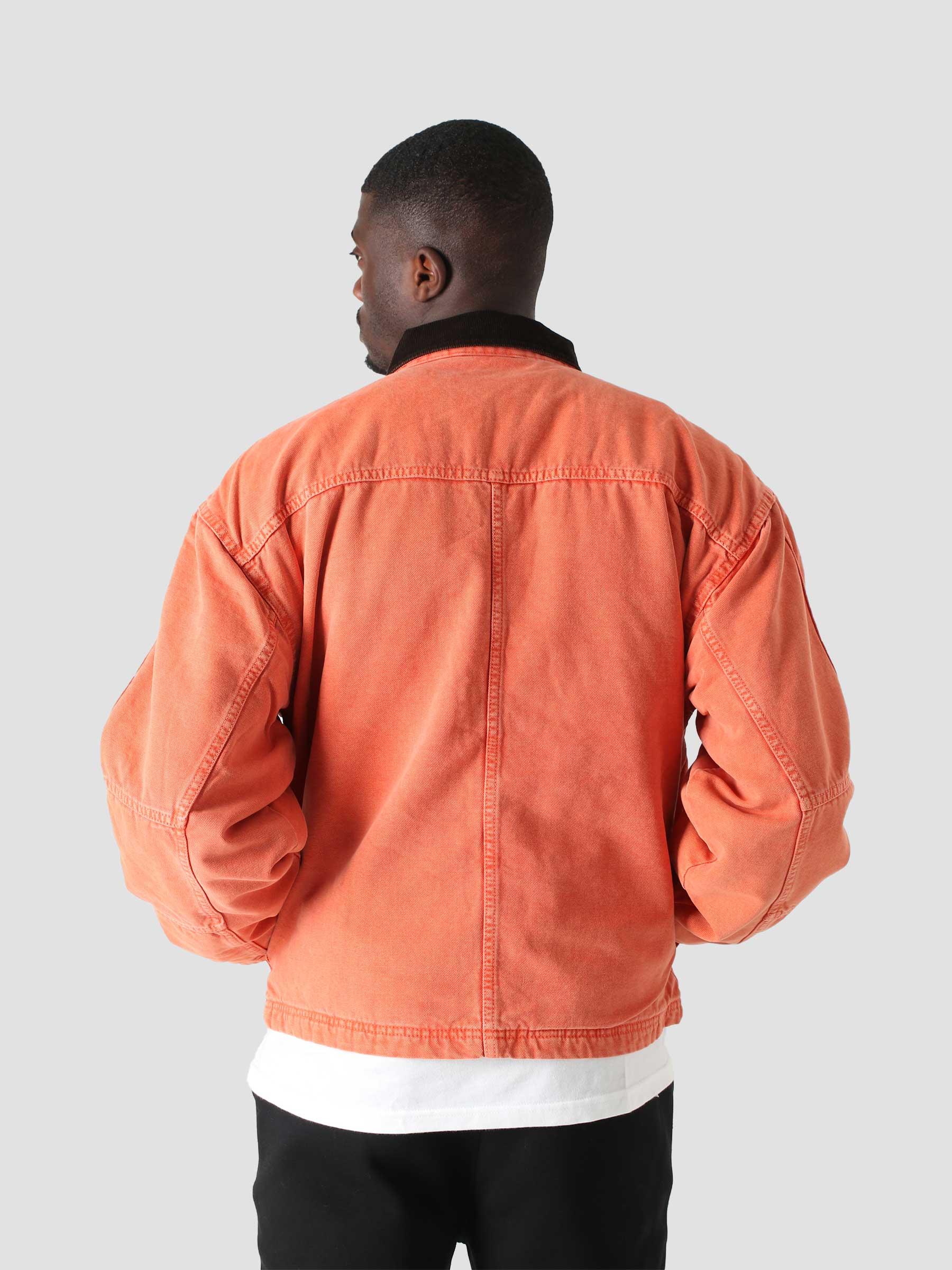 Washed Canvas Shop Jacket Orange 115589