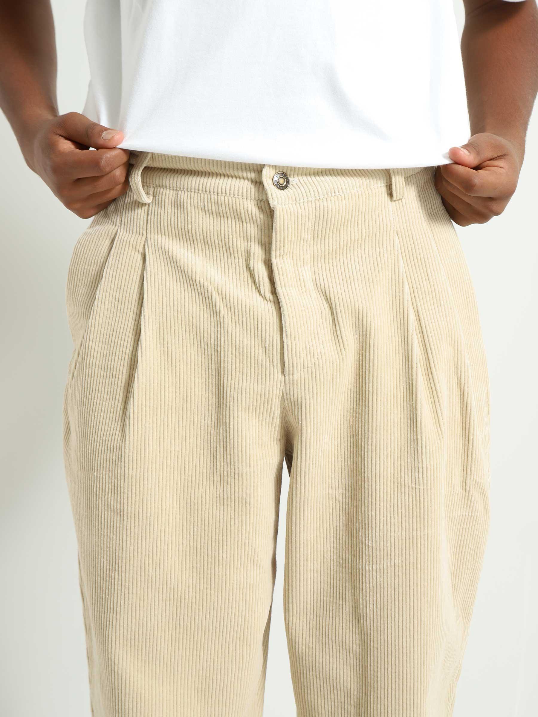 Corduroy Trousers Off White 613