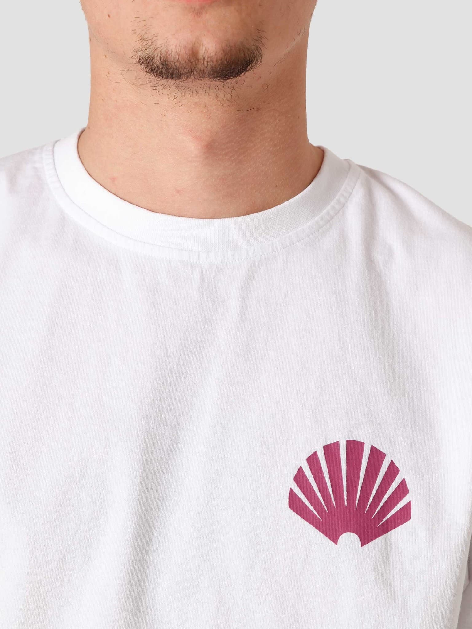 Logo T-Shirt White Magenta 2021016