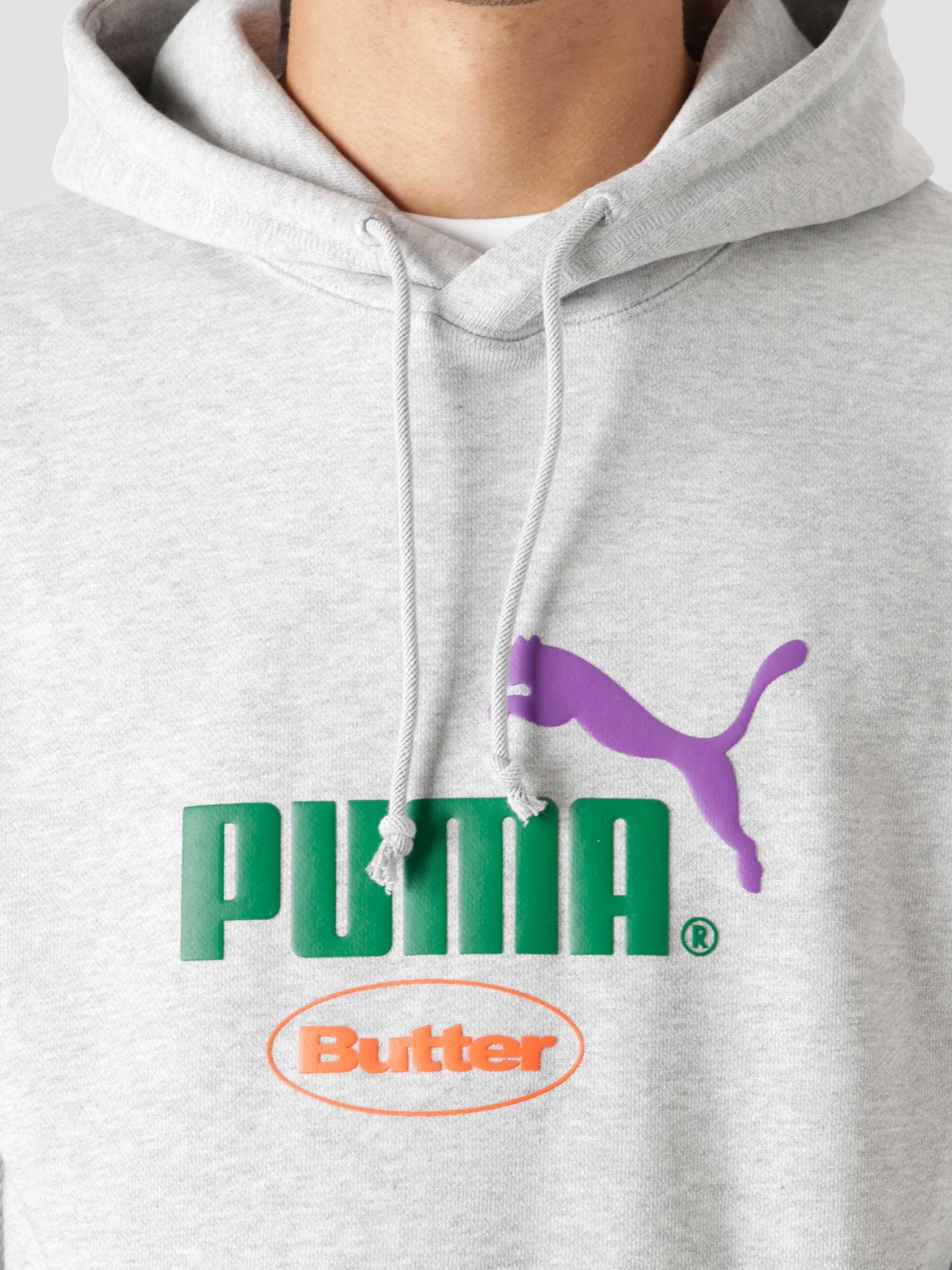 Puma X Butter Goods Hoodie Light Gray Heather 53243804