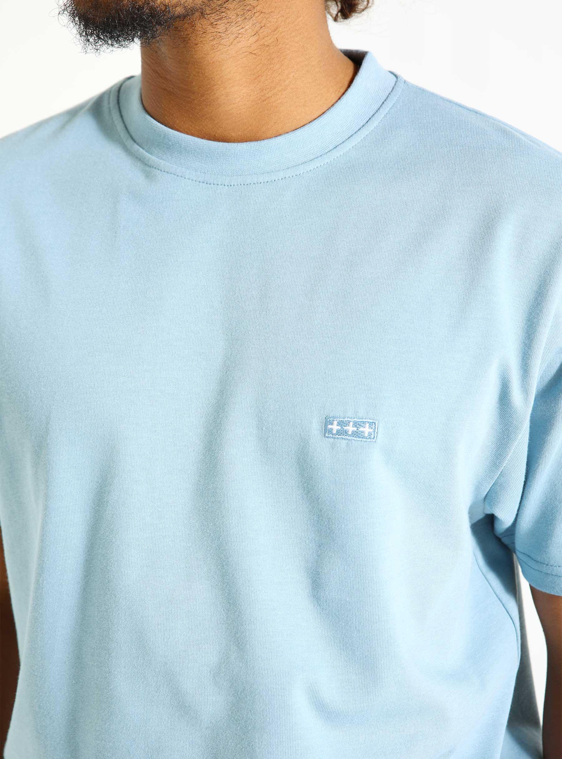 QB03 Patch Logo T-shirt Steel Blue