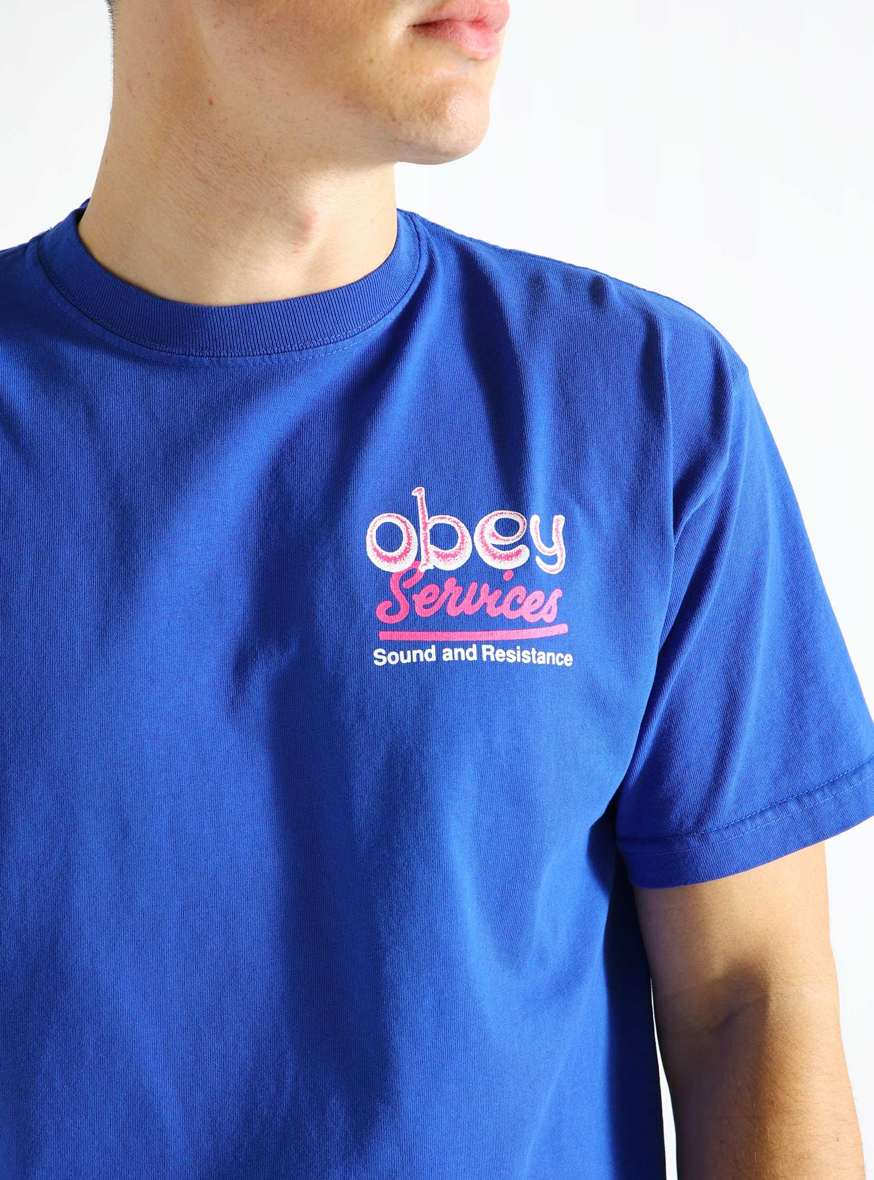 Obey Break Mental Bondage T-shirt Surf Blue 166913720-SFB