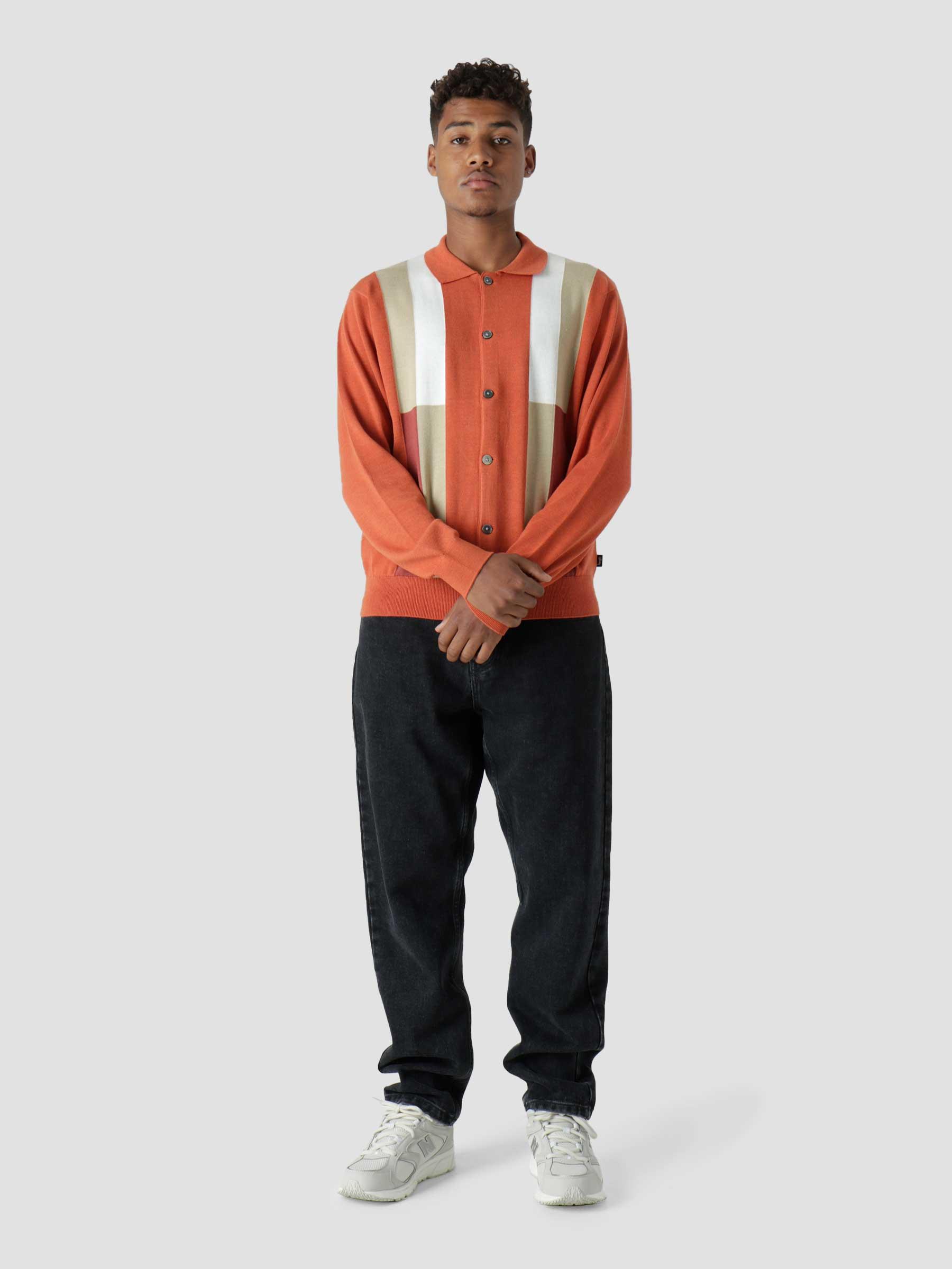 Color Block Sweater Burnt Orange 117093
