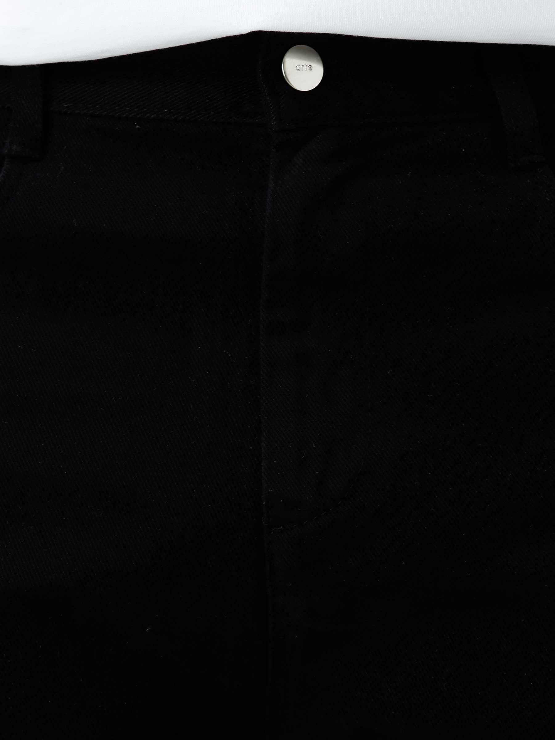 Porter Heart Pocket Pants Black AW22-205P