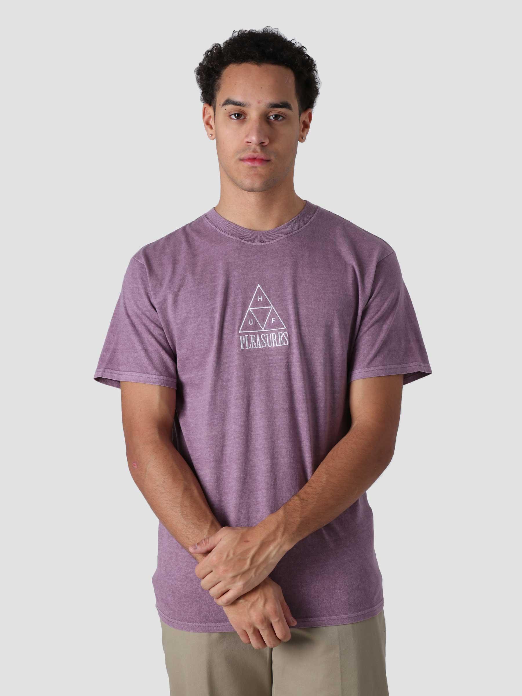 Huf X Pleasures Dyed S/S T-Shirt Purple TS01807