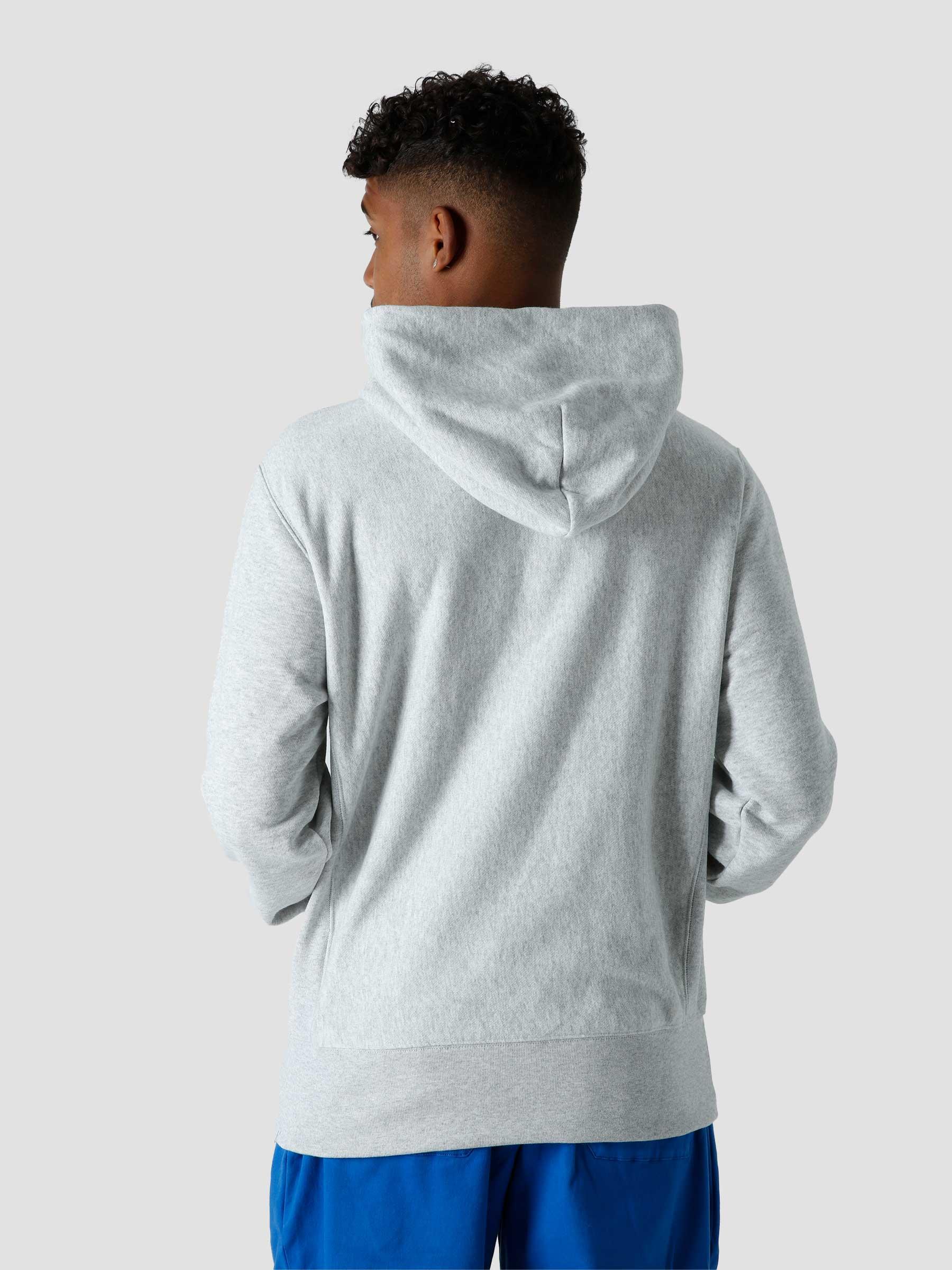 Reverse Weave Soft Microsanded on Backside   Hooded Sweatshirt Grey 218030-EM039