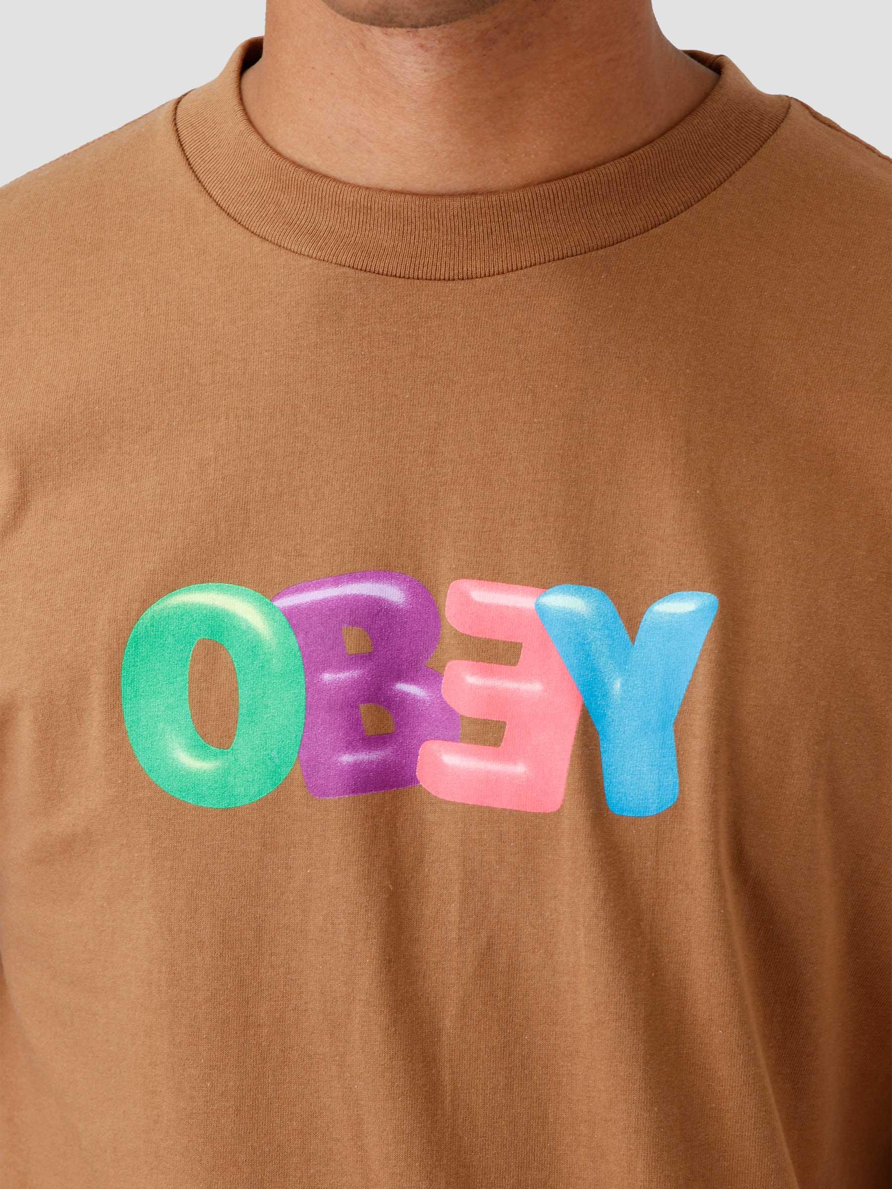 Obey Bubble T-shirt Brown Sugar 165263173