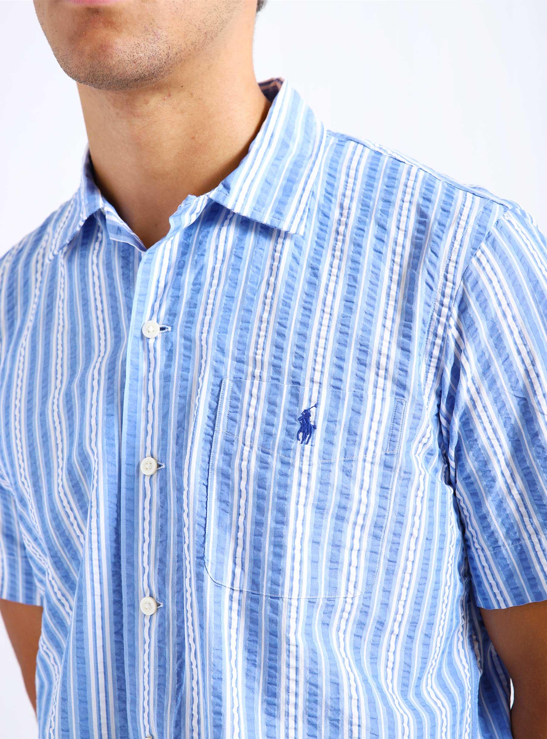 Clady Short Sleeve Sport Shirt 5917 Blue White 710899564001