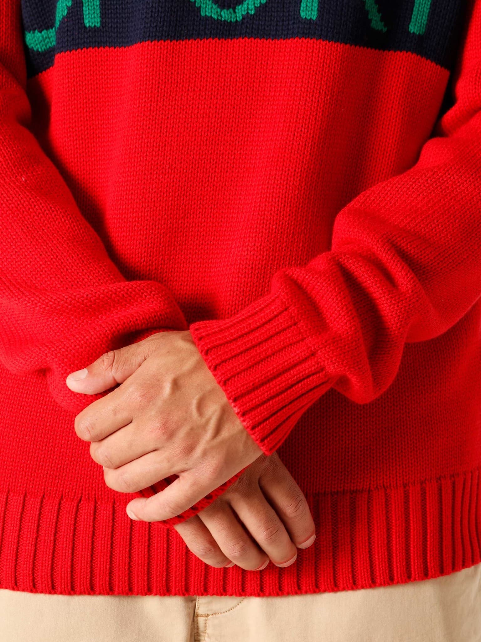 Shaker Cotton Sweater Red Multi 710798338001