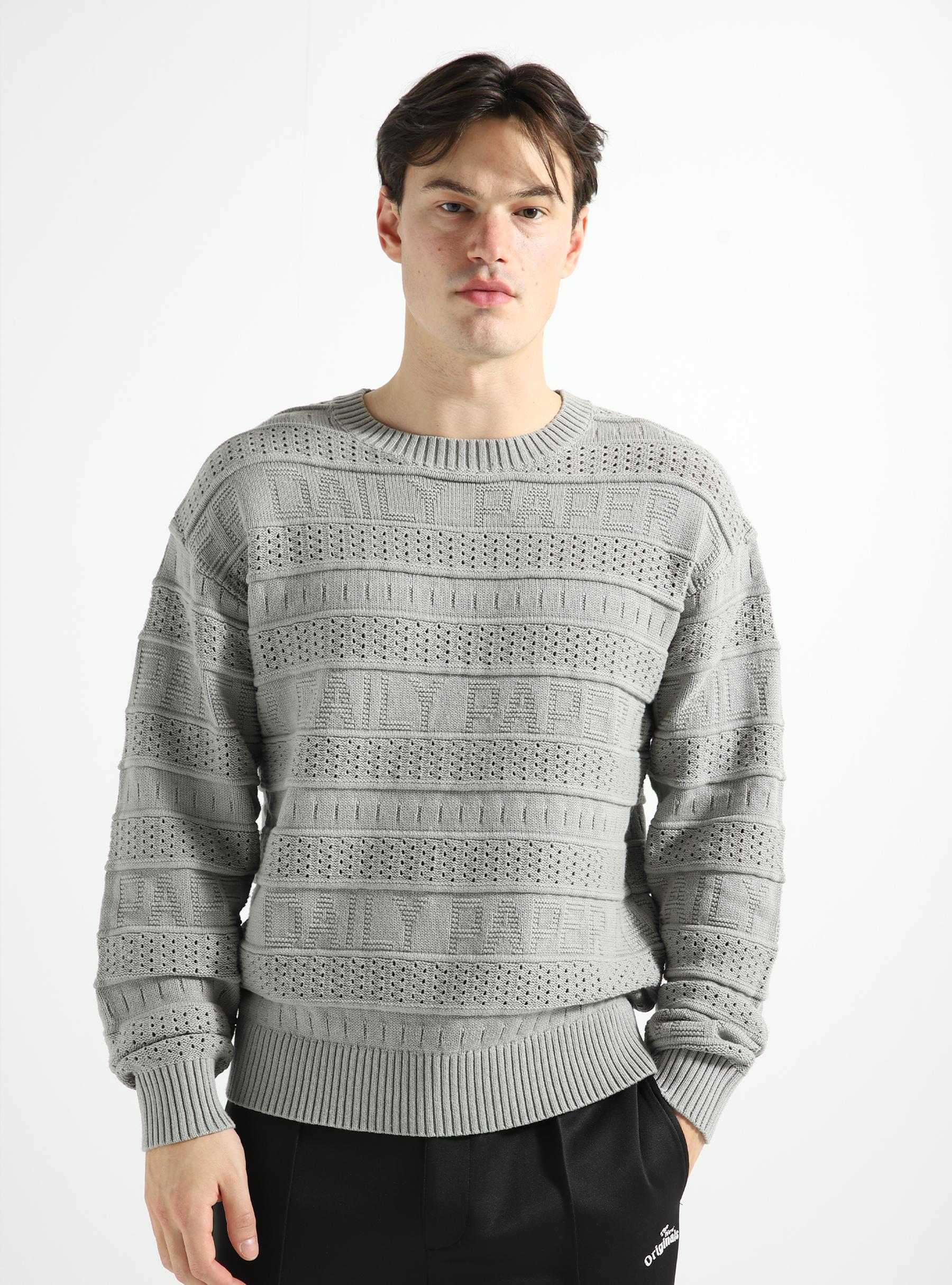 Rajih Knit Sweater Grey 2411113