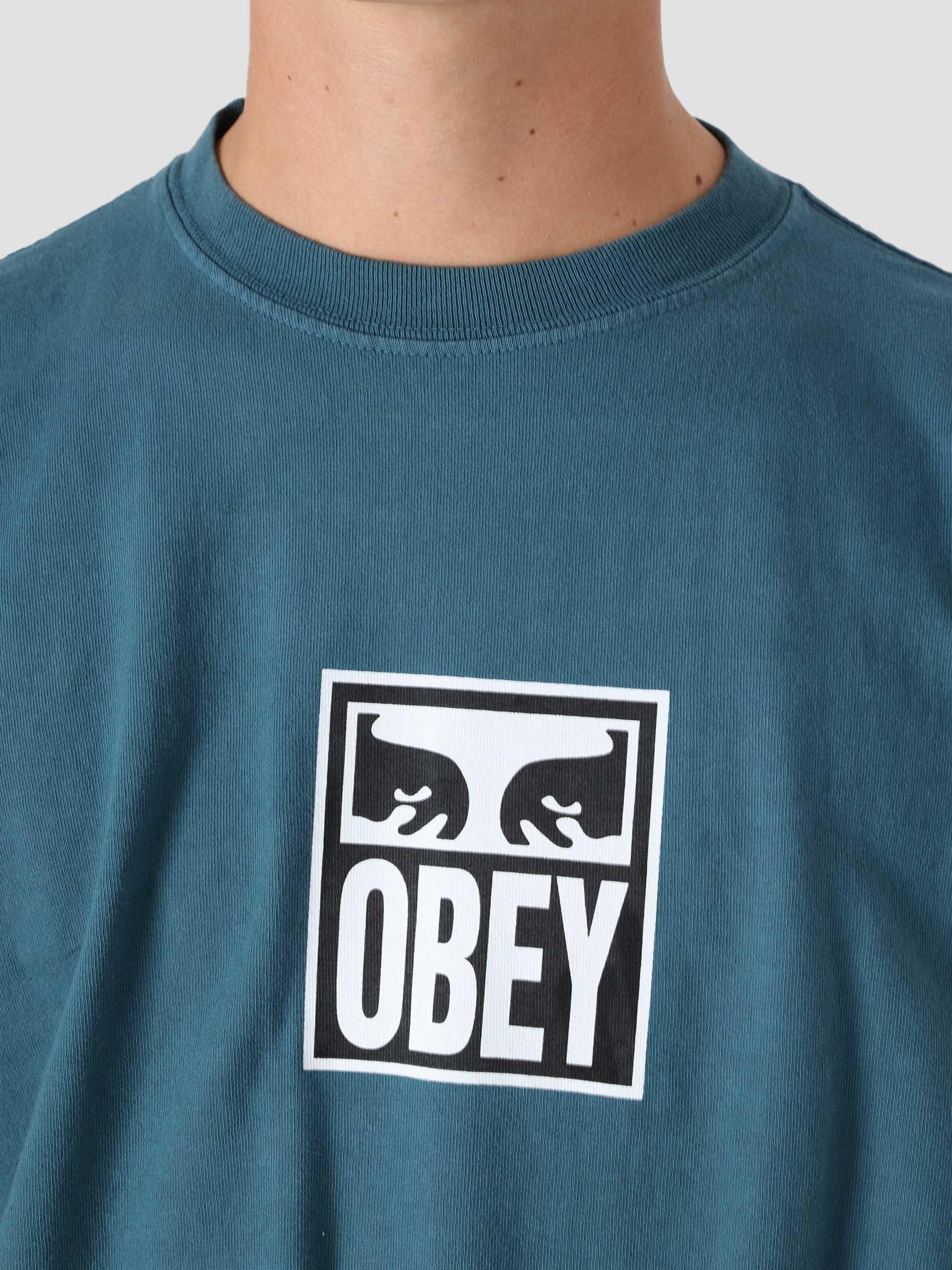 Obey Eyes Icon 3 Heavy Weight Classic Box T-Shirt Deep Ocean 166912712