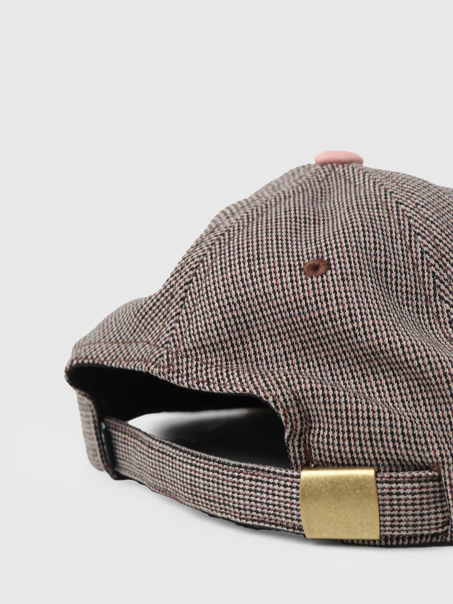 Micro Houndstooth 6 Panel Hat Dusty Rose HT00554