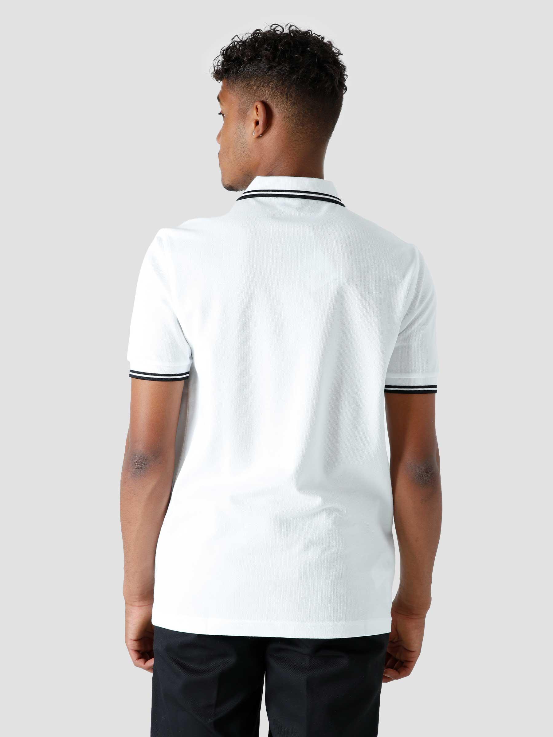 Twin Tipped Fred Perry Shirt White M3600-200
