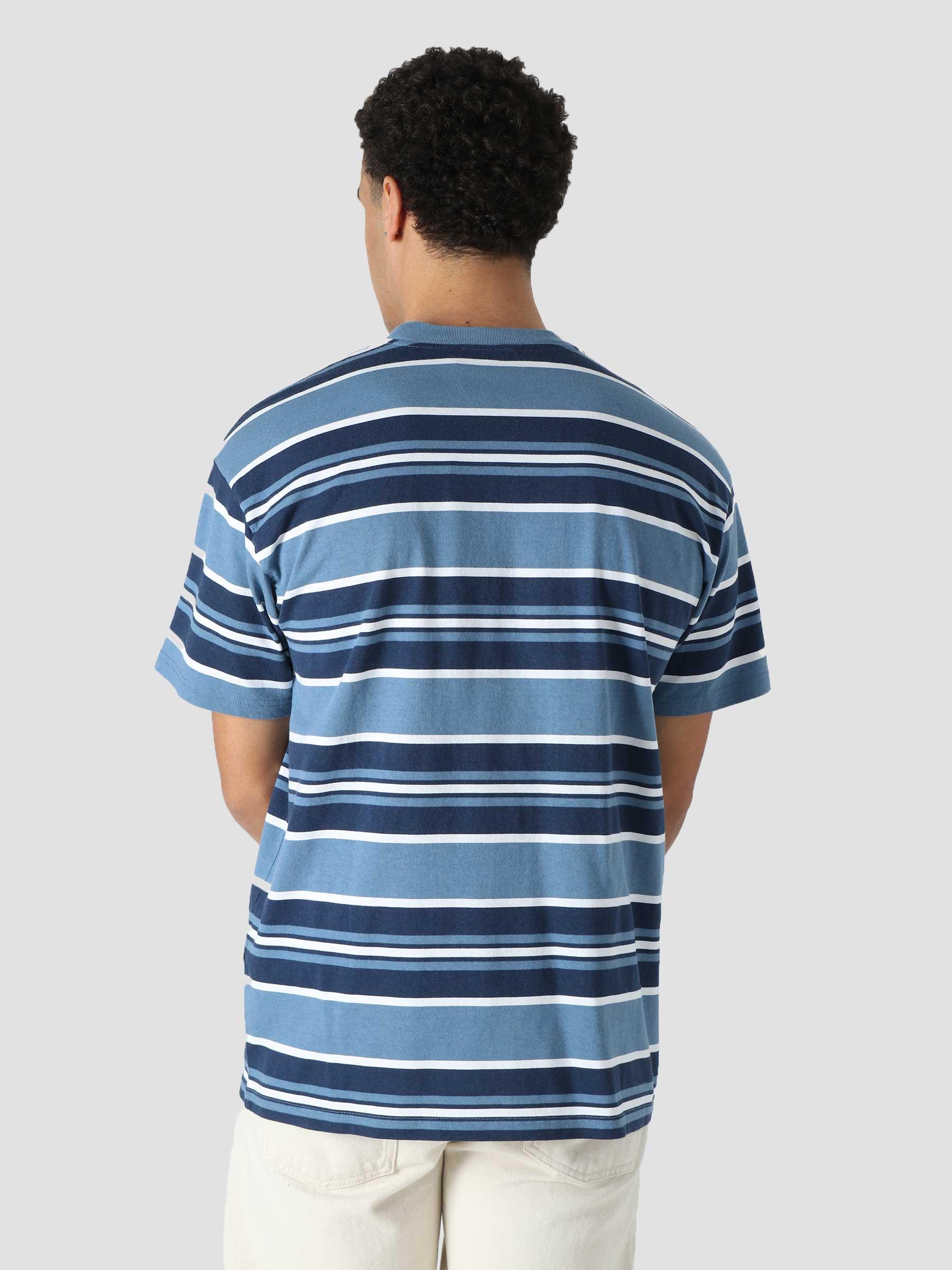 S/S Corfield T-Shirt Corfield Stripe Icy Water I030118-0QDXX