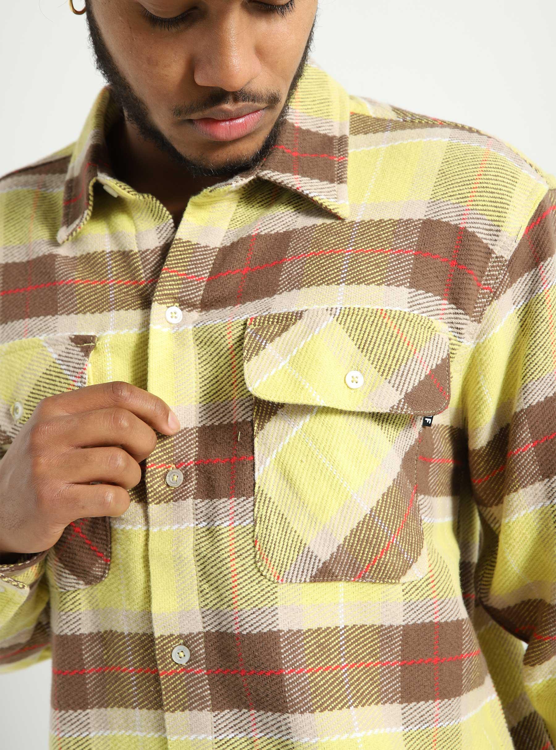 Prescott Flannel Shirt Yellow BU00193