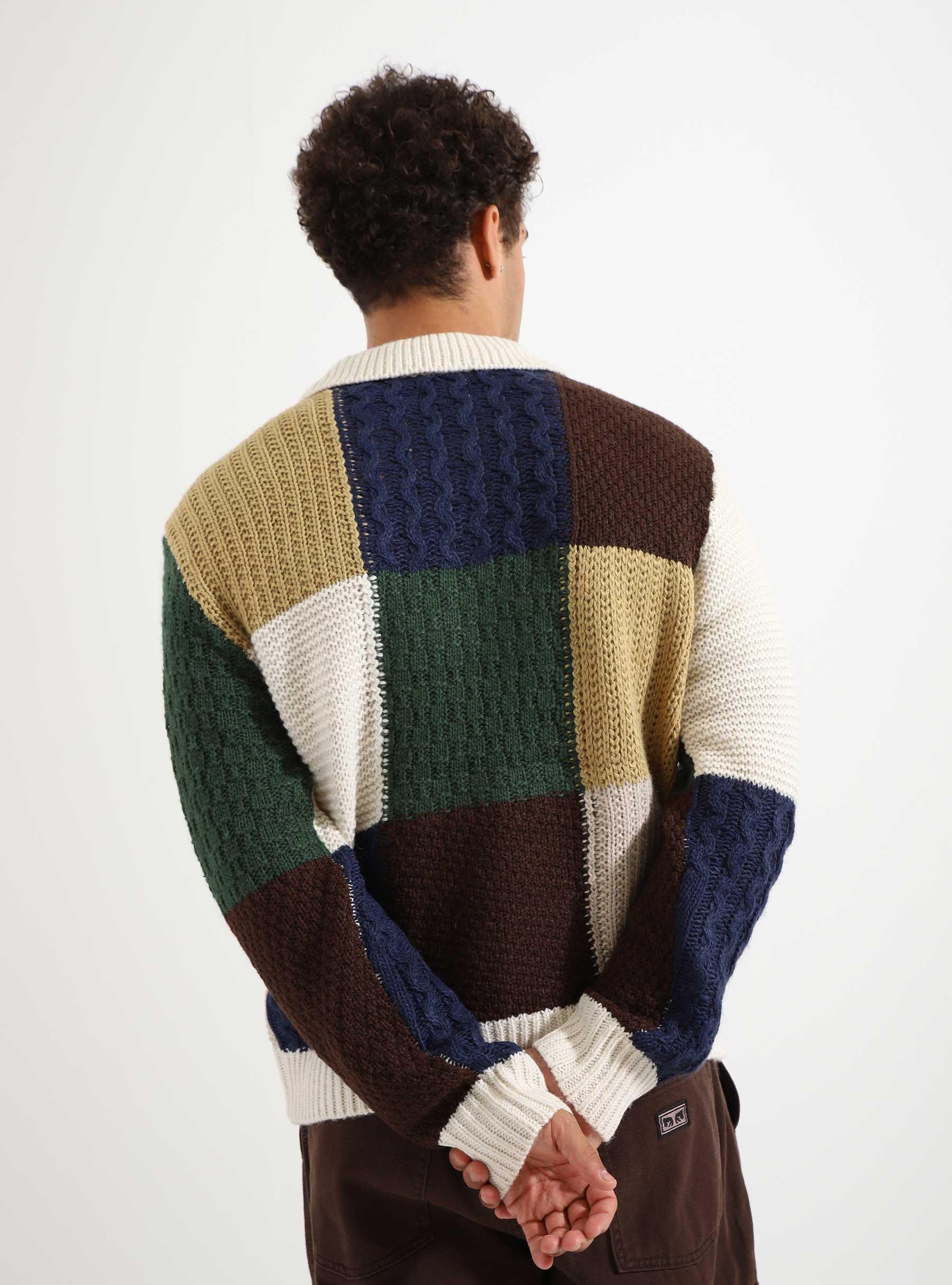 Oliver Patchwork Sweater Unbleached Multi 151000074-UBL
