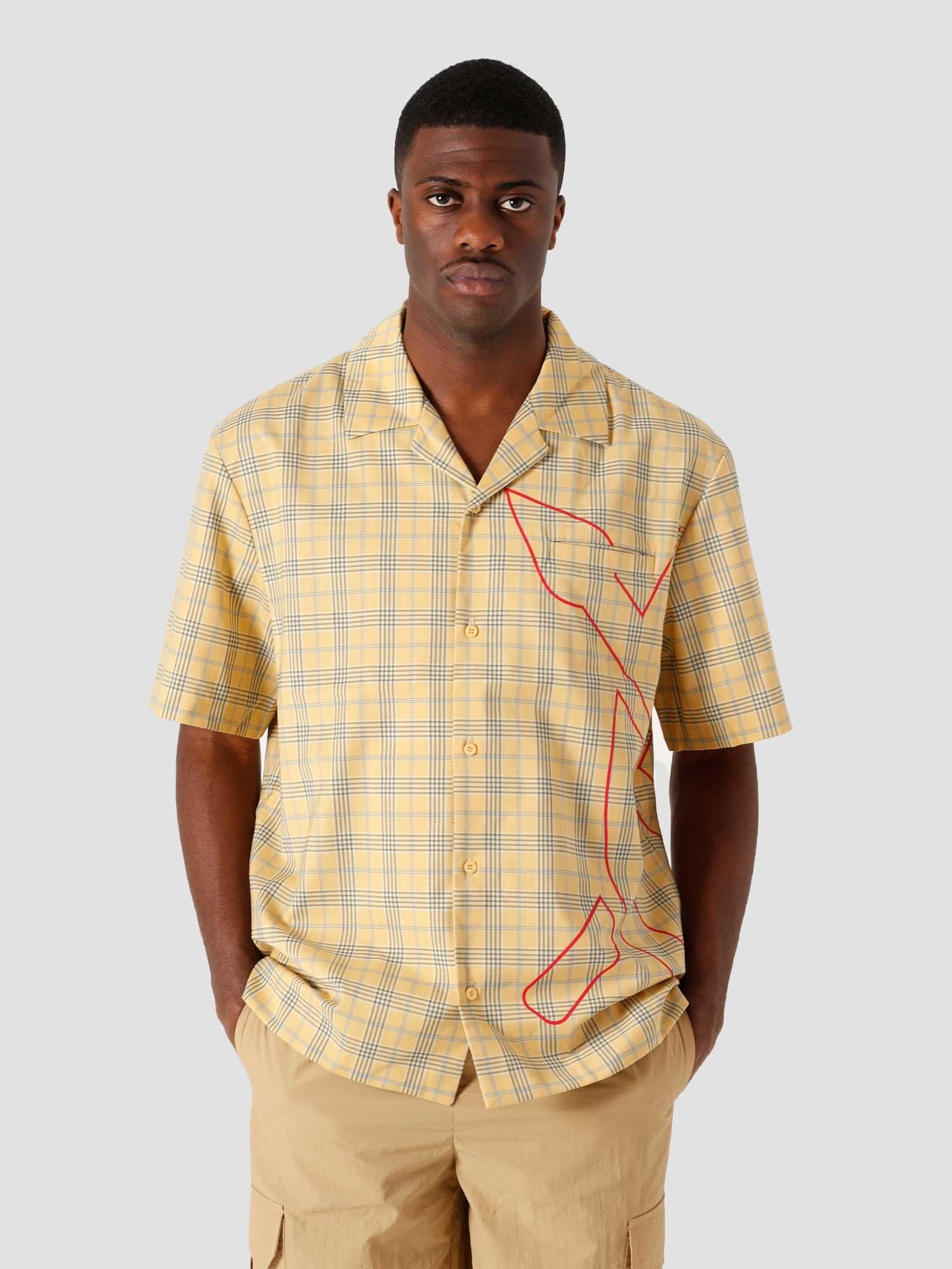 Kovan Relaxed Short Sleeve Yellow Check 2111131