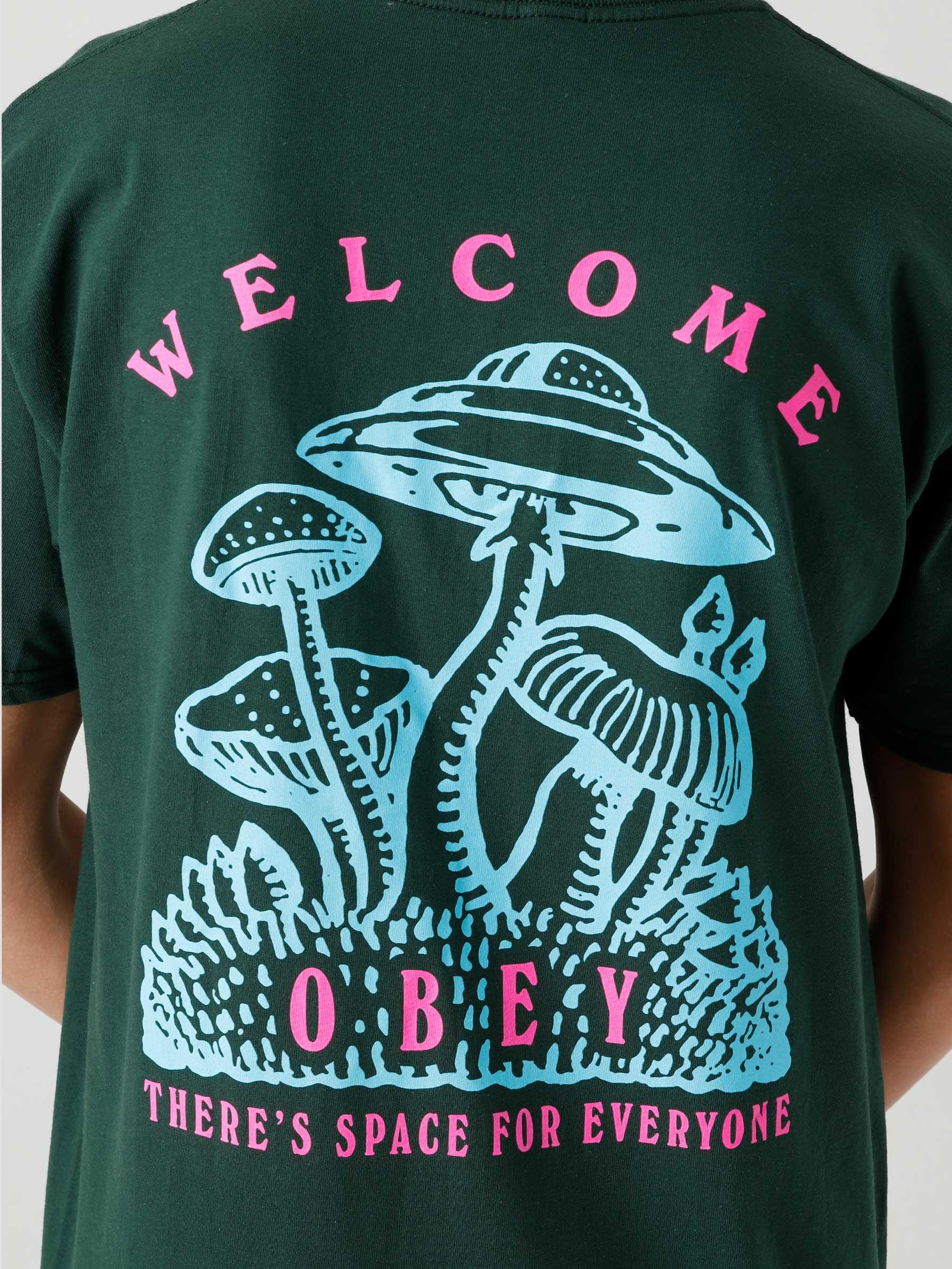 Obey Space For Everyone T-shirt Forest Green 165263100