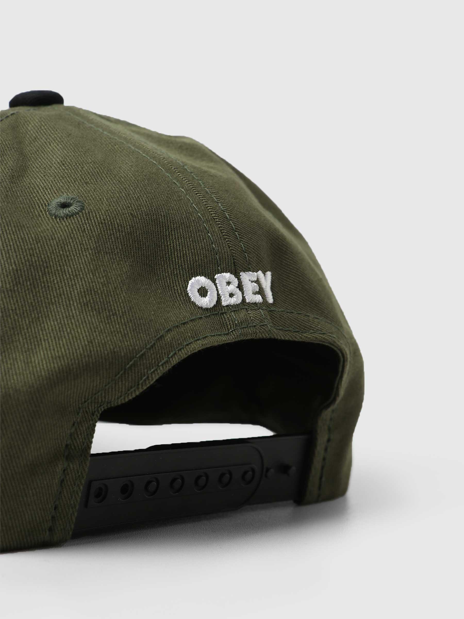 Obey Unity 6 Panel Snapback 6 Panel Hat Olive Multi 100580291