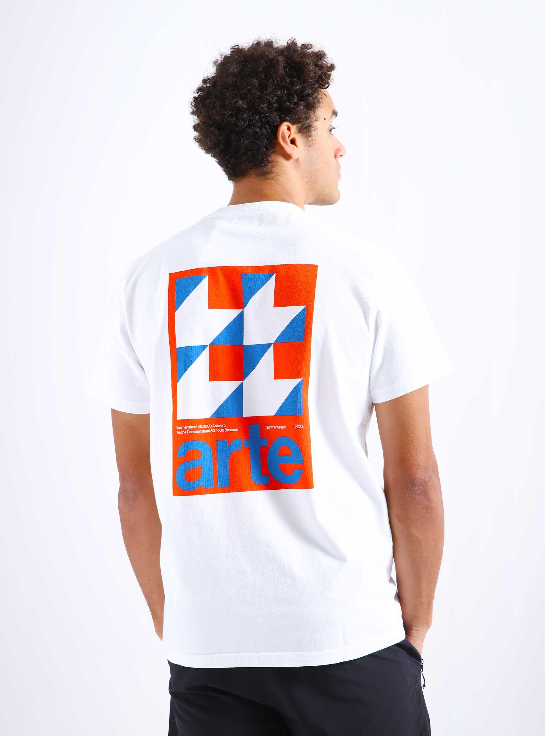 Taut Back R Print T-shirt White SS23-013T