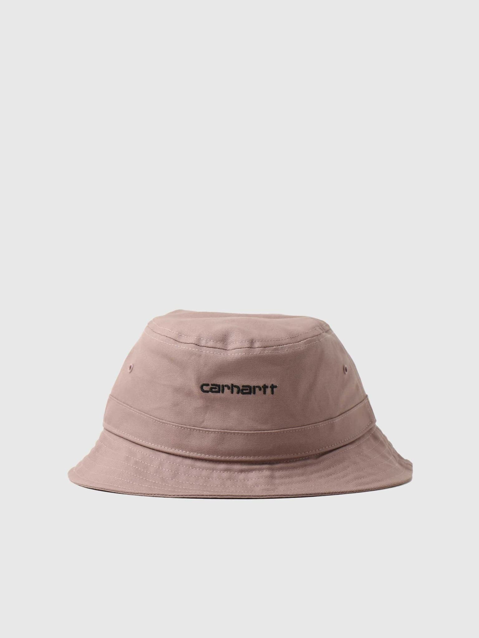 Script Bucket Hat Earthy Pink Black I029937