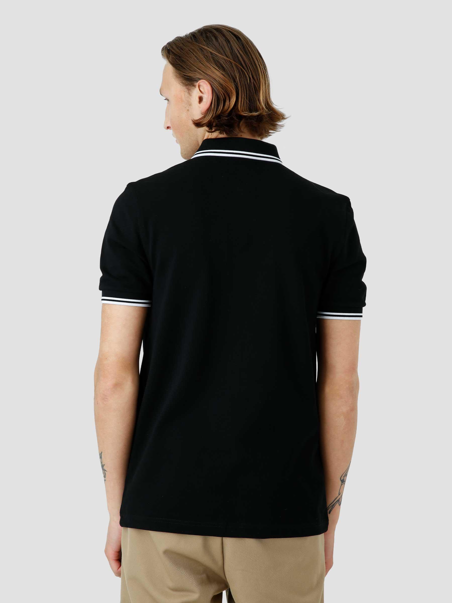 Twin Tipped Fred Perry Shirt Black M3600-350