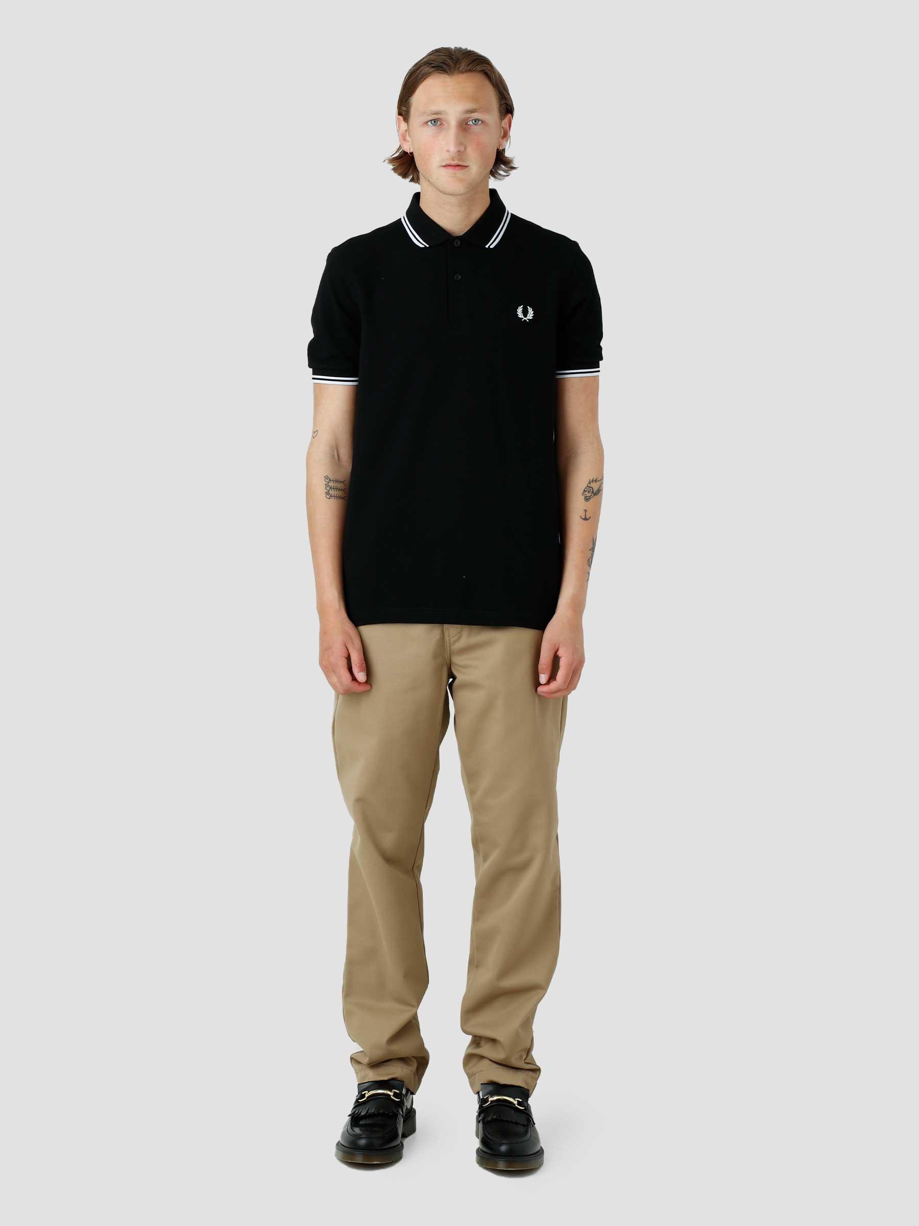Twin Tipped Fred Perry Shirt Black M3600-350