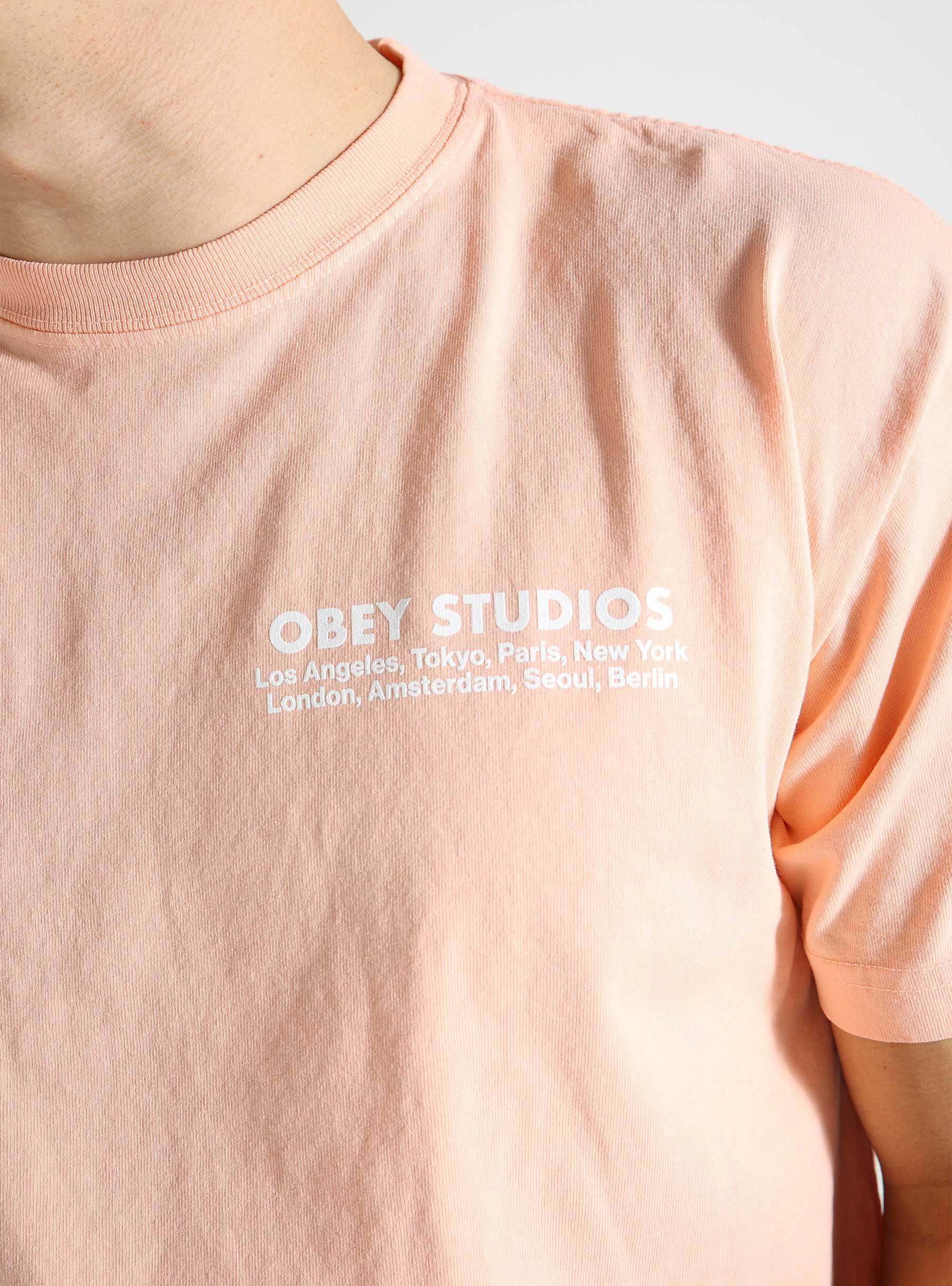 Obey Studios Eye T-shirt Peach Parfait 166913717-PHP
