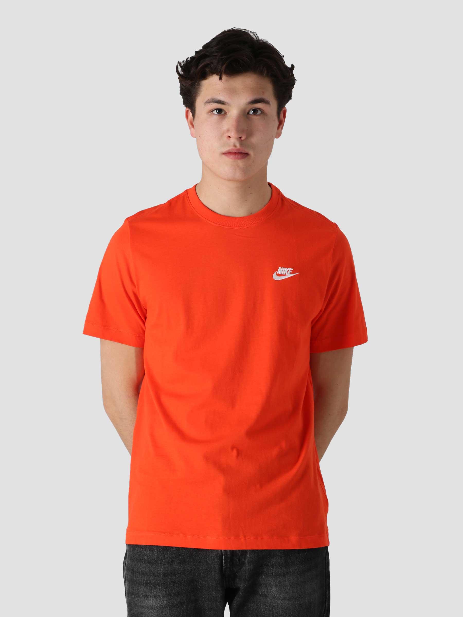Nsw Club T-Shirt Arctic Orange White AR4997-800