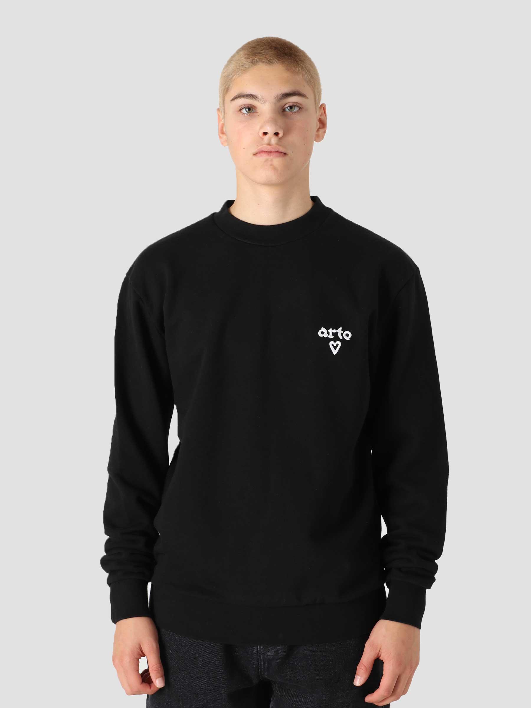 Cassat Heart Logo Sweater Black AW21-084C