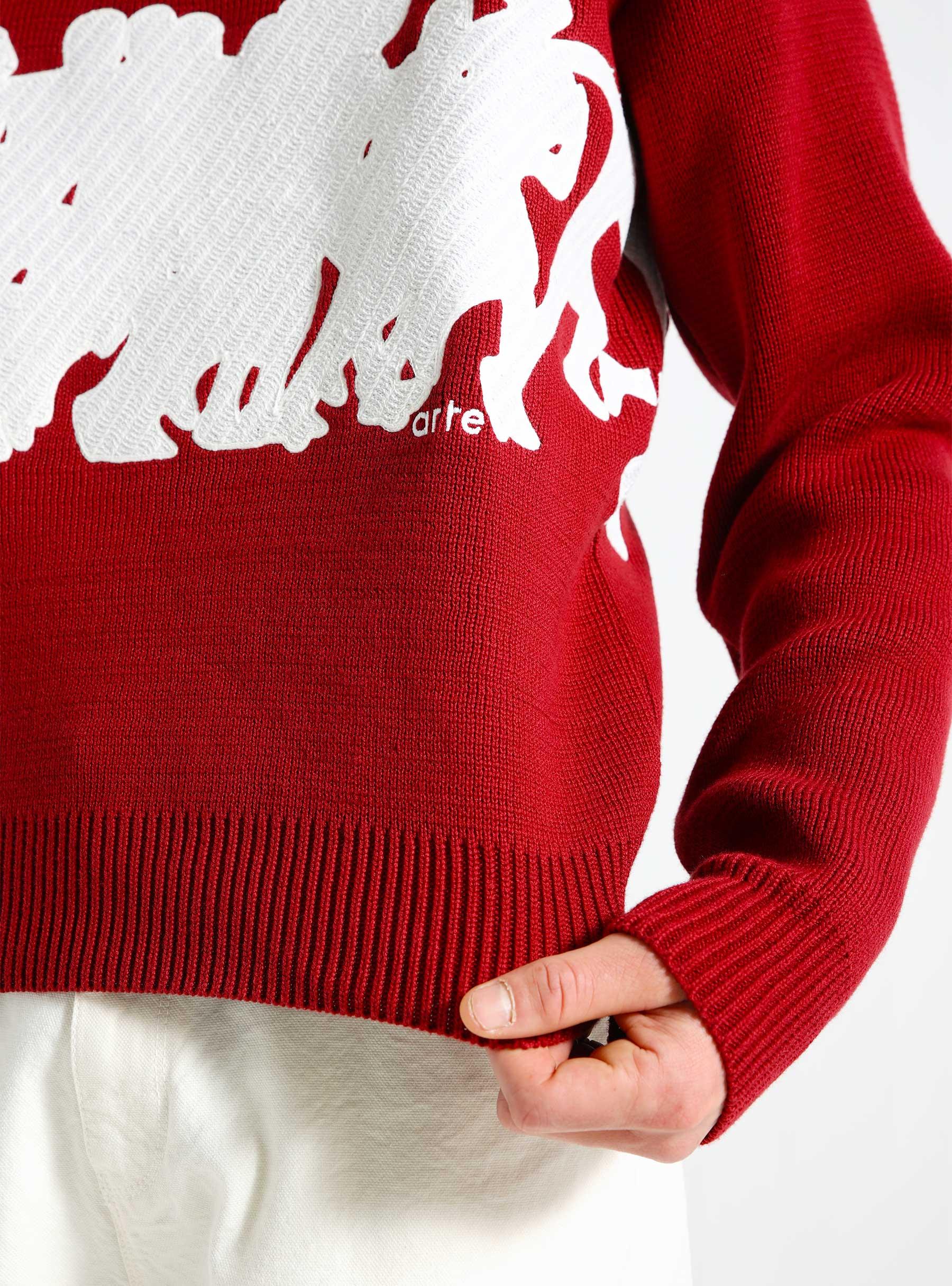 Kris Multi Runner Knit Sweater Bordeaux SS24-096K