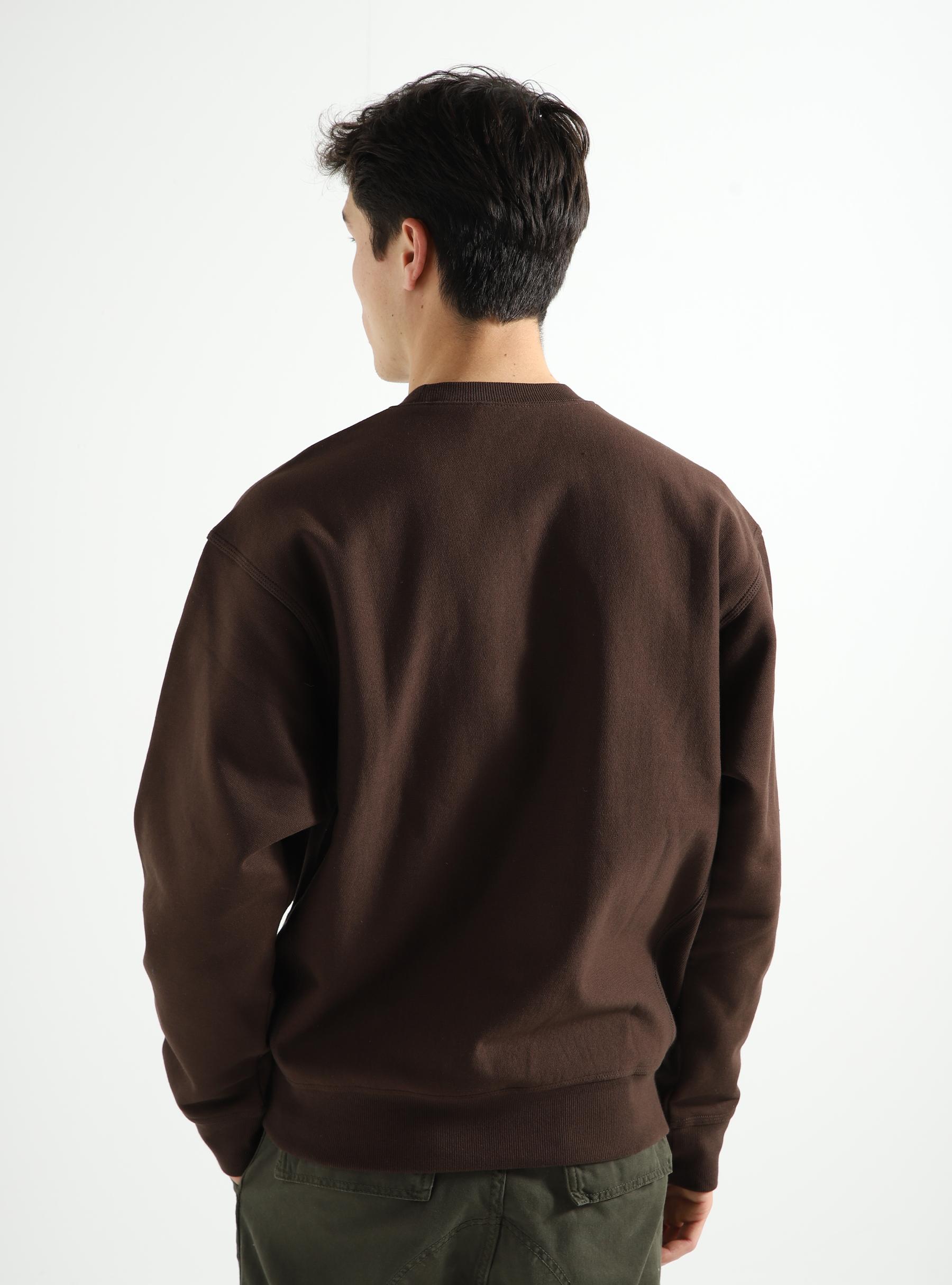 American Script Sweater Tobacco I025475-47XX