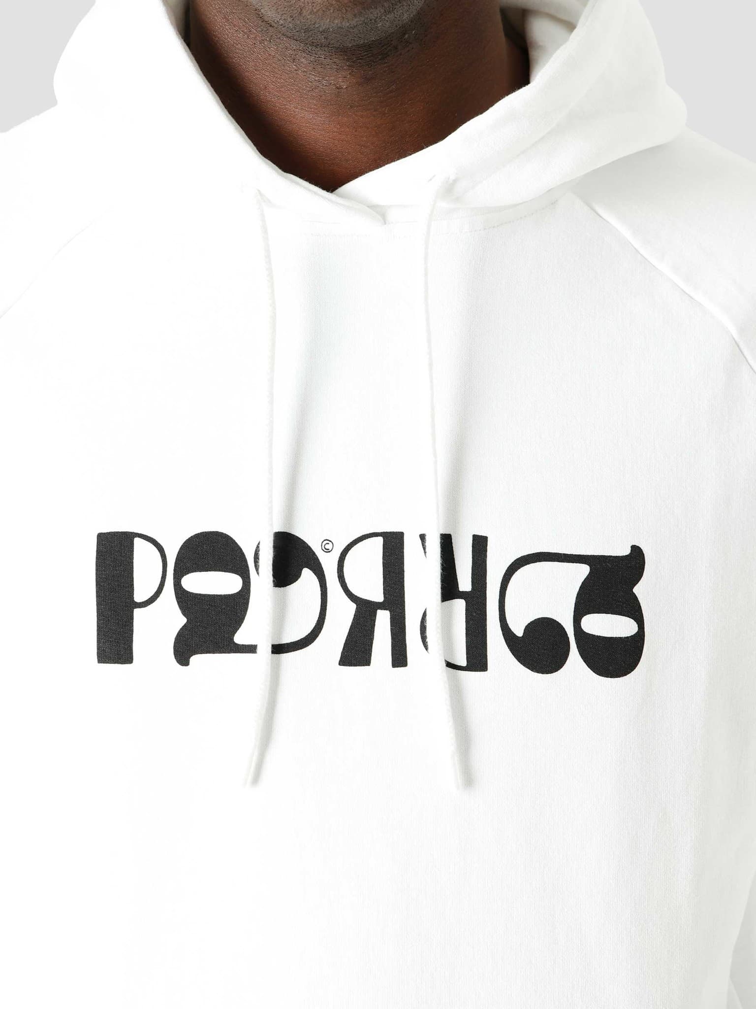 Fancy Logo Hooded Sweatshirt White 45350