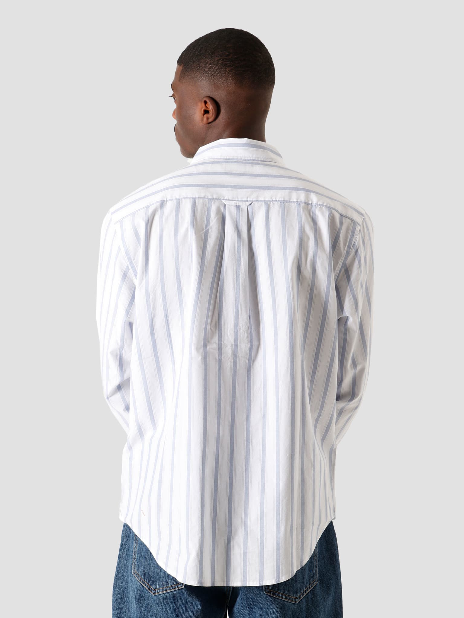Classic Double Button Longsleeve Shirt Stripe 6205202066-922