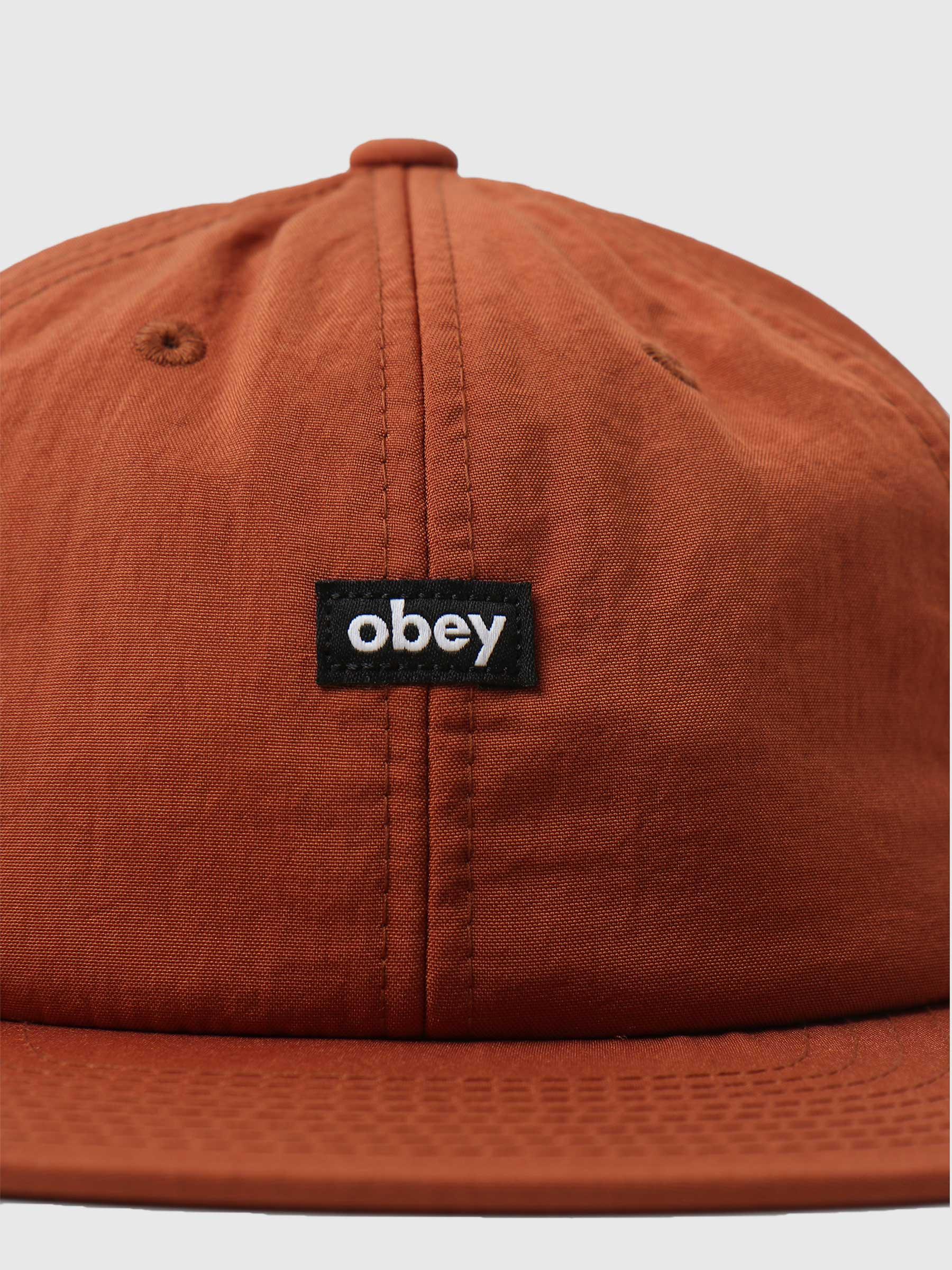 Obey Nylon Oxford 6 Panel Str 6 Panel Hat Ginger 100580288