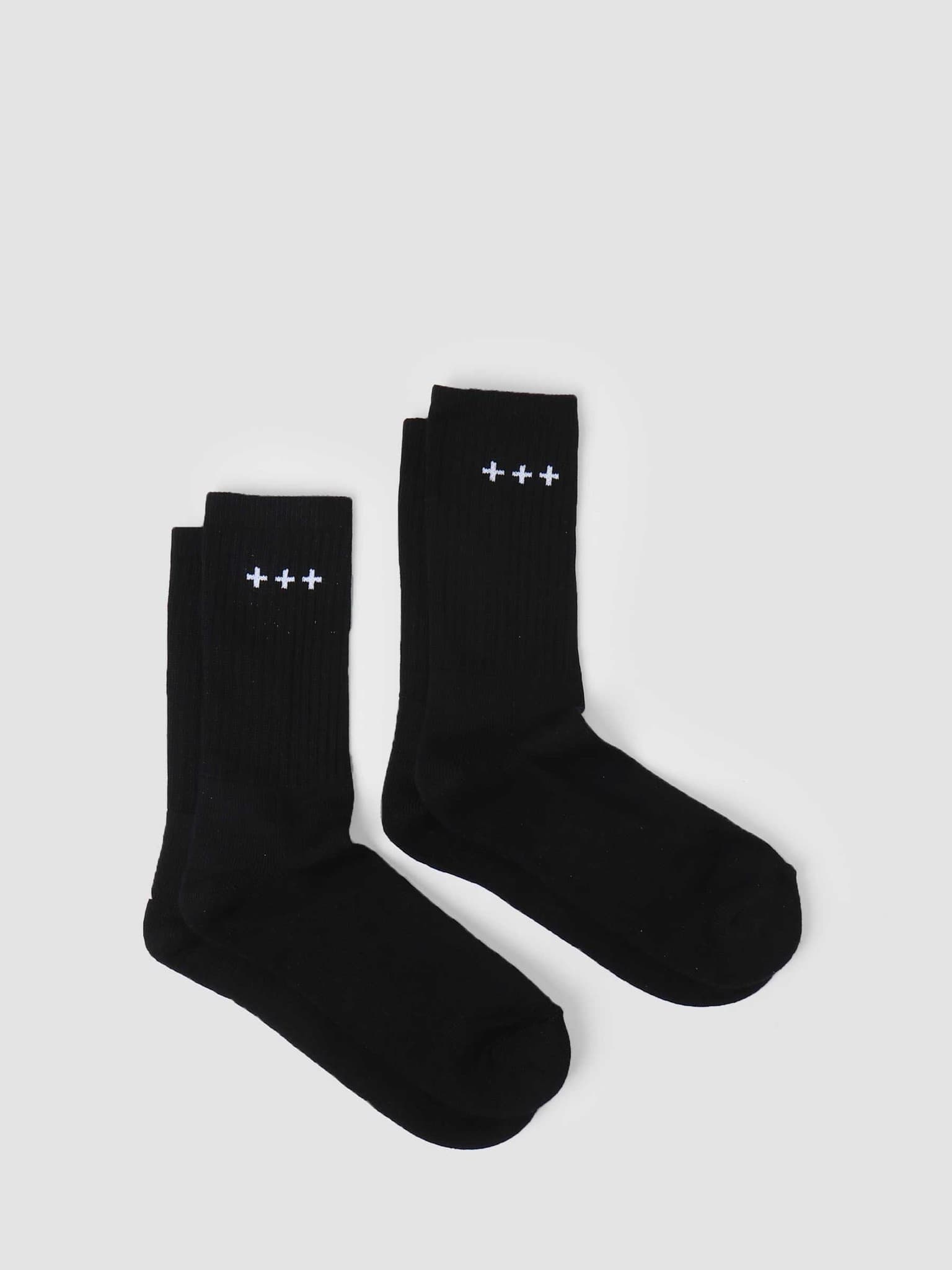 QB13 2 Pack Logo Socks Black